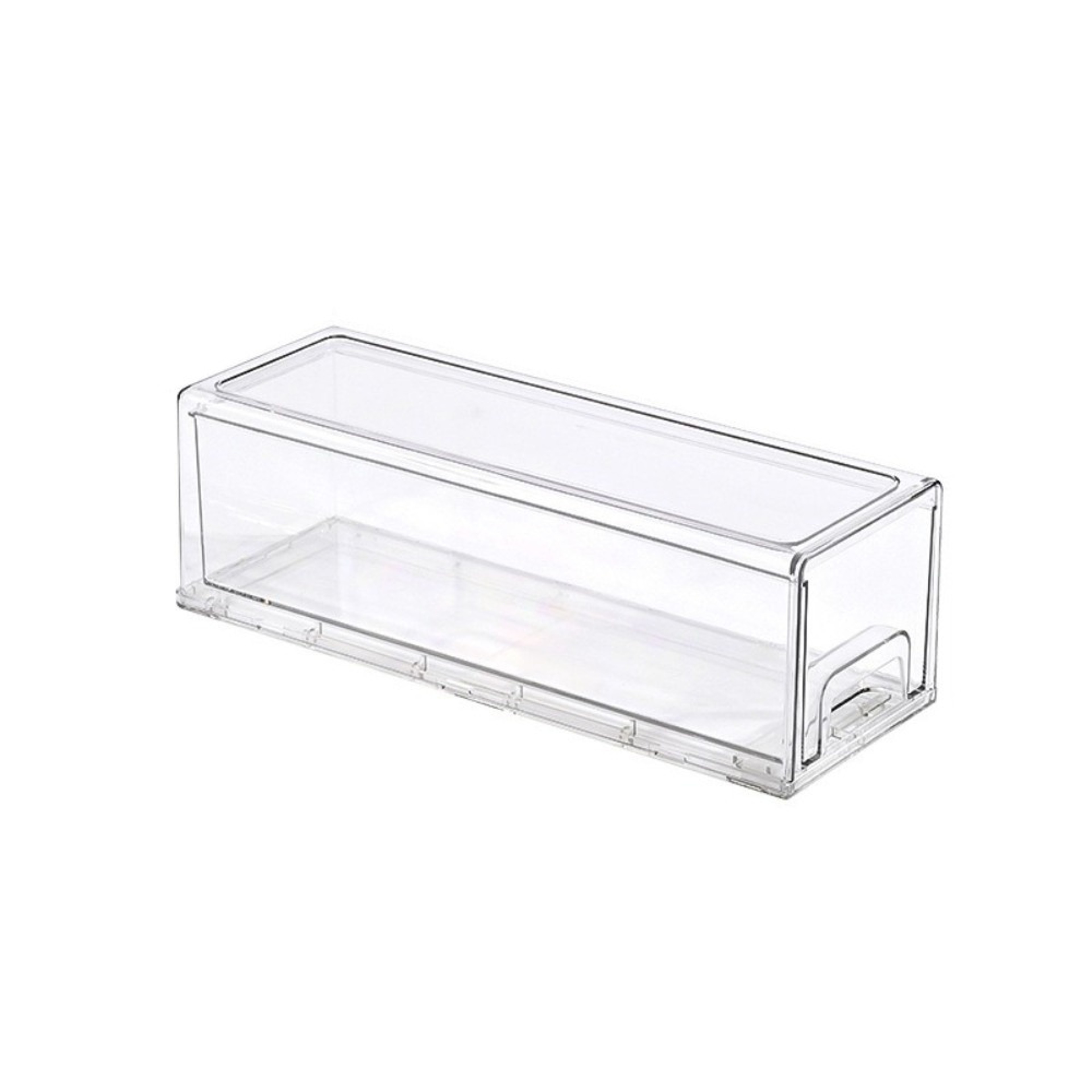 Clear Stackable Refrigerator Storage Box Pull Out Fridge Organizer Drawer – view 7