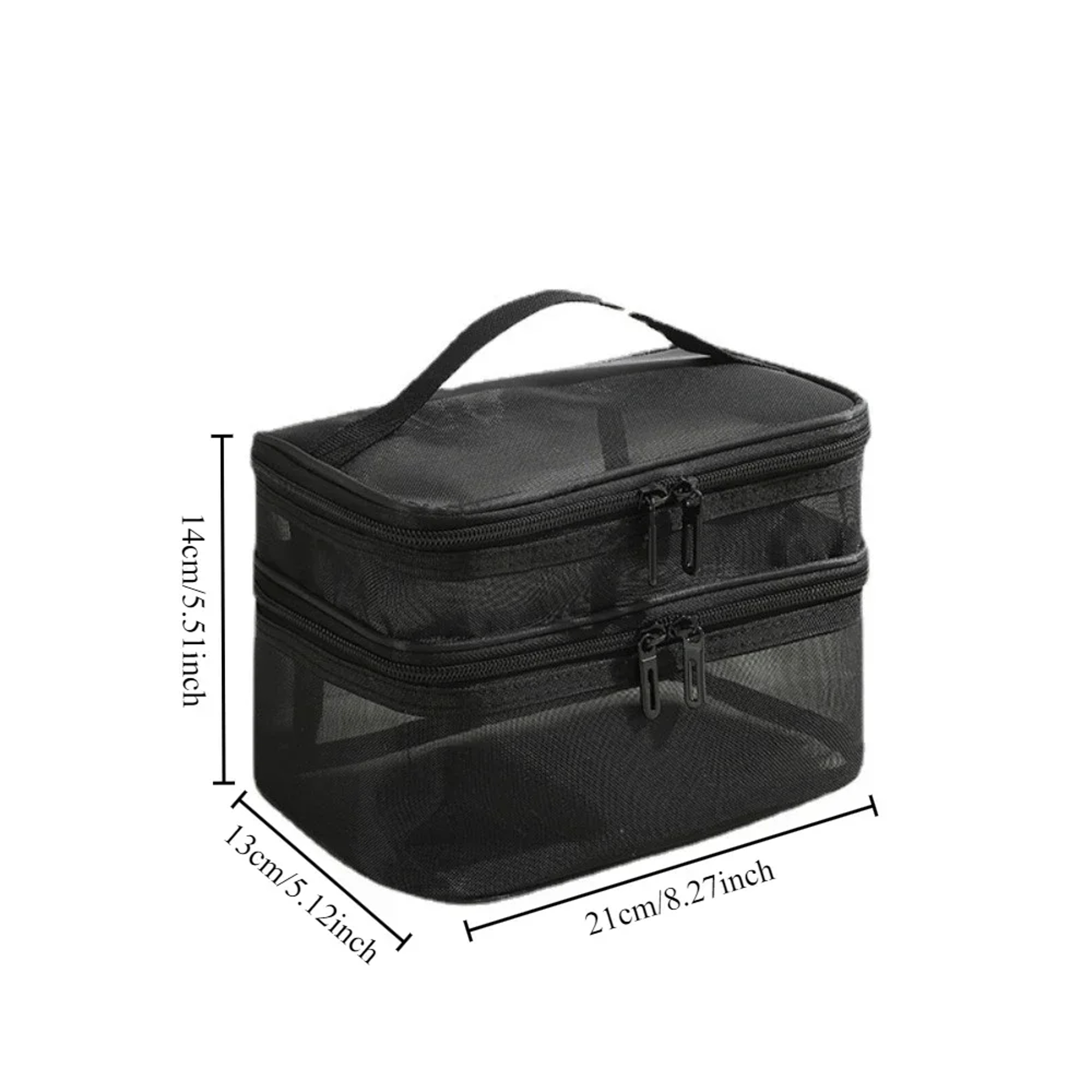 Double Layer Travel Cosmetic Bag Large Capacity Transparent Makeup Organizer 6