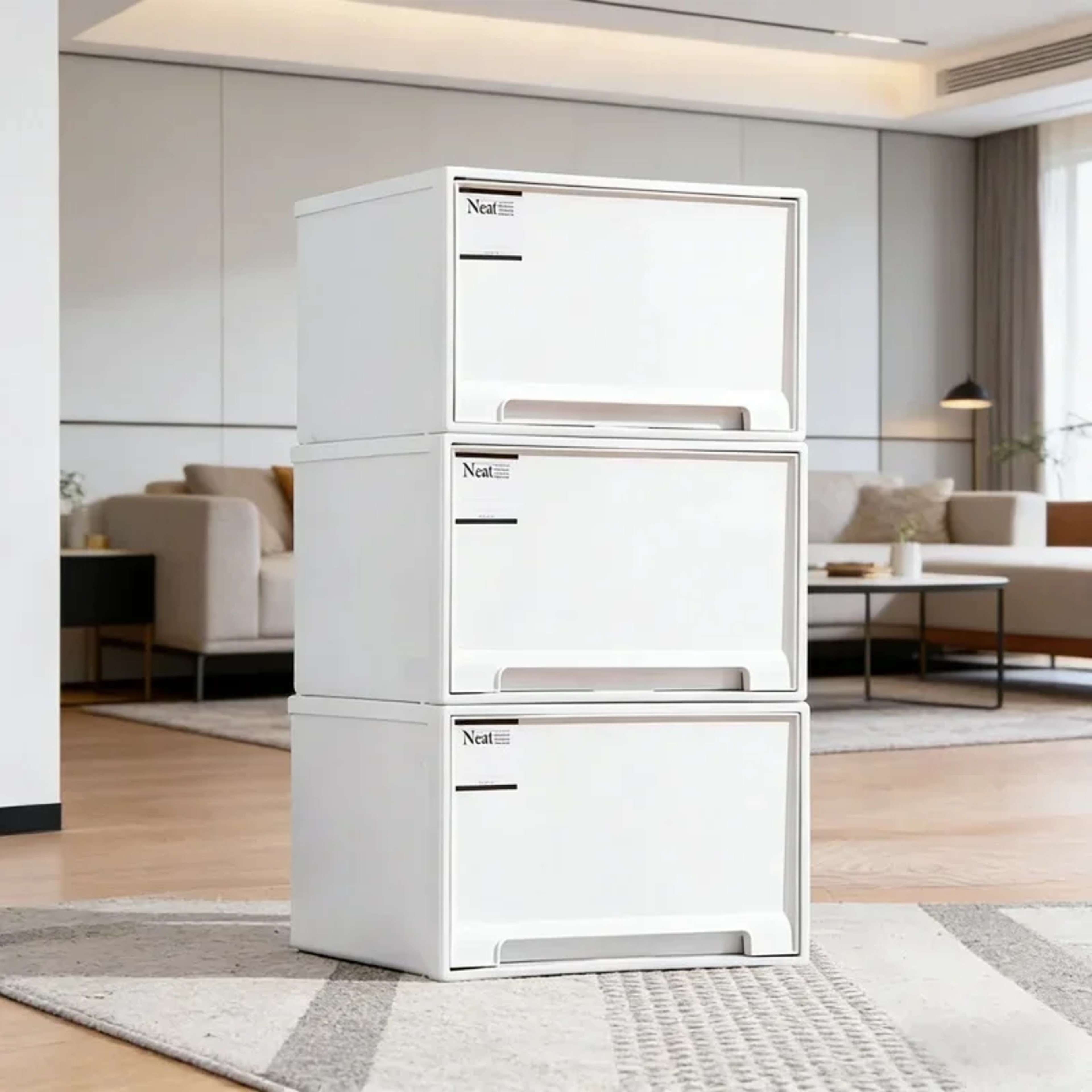 Stackable Drawer Storage Box Space Saving Closet And Wardrobe Organizer 0