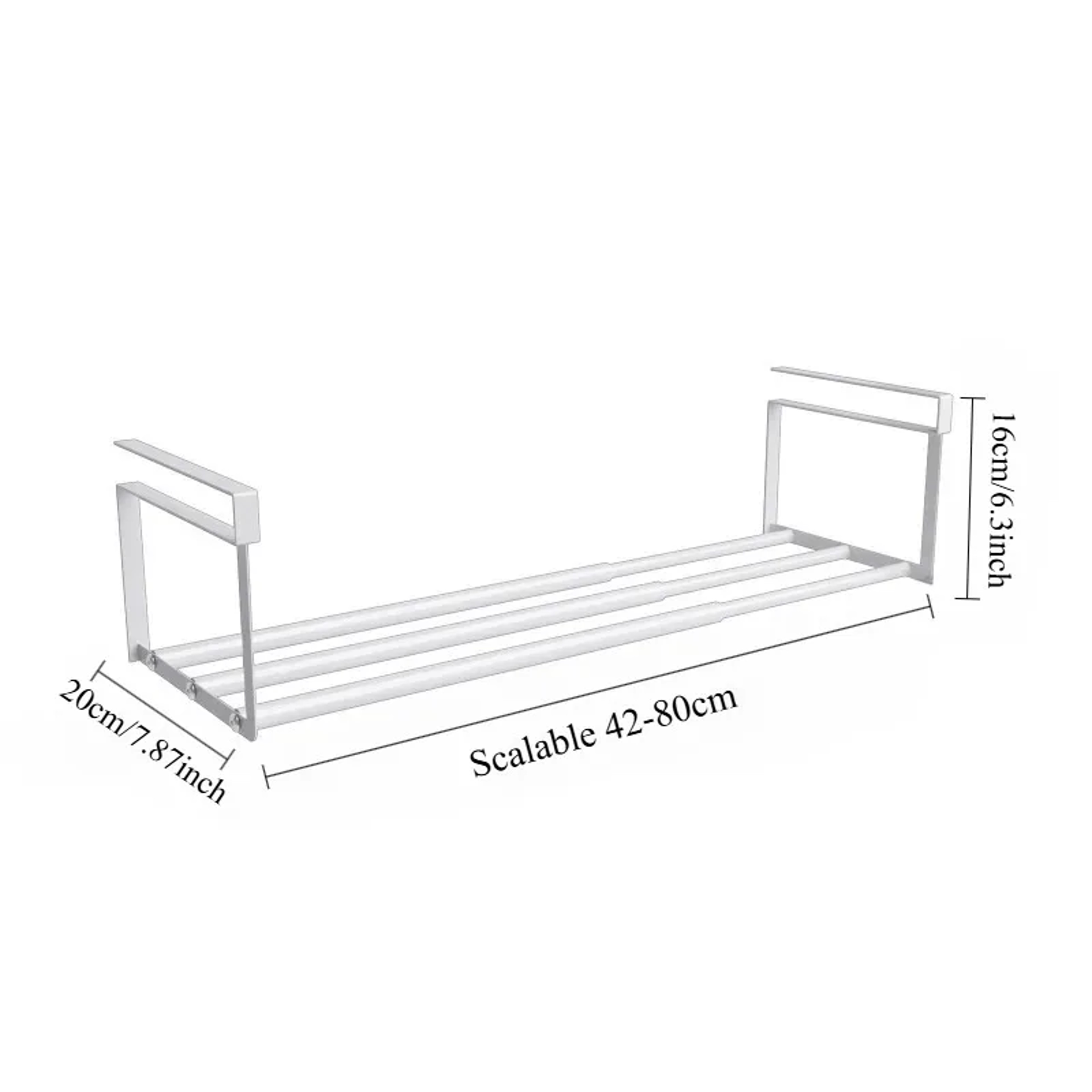 Adjustable Telescopic Shoe Rack Space Saving Closet Organizer With Hanging Basket – view 6