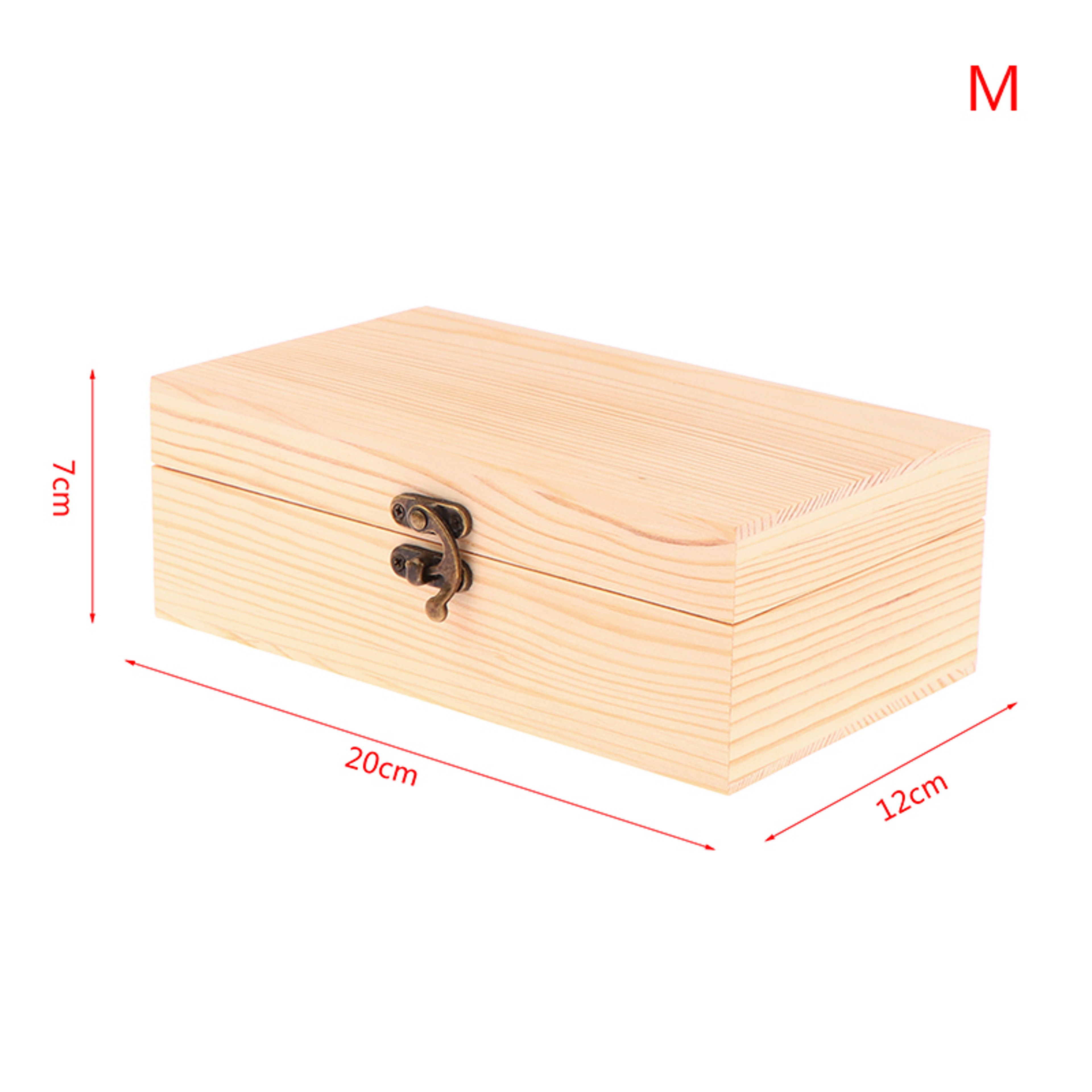 Rustic Wooden Storage Box with Lock Jewelry and Keepsake Organizer – view 7