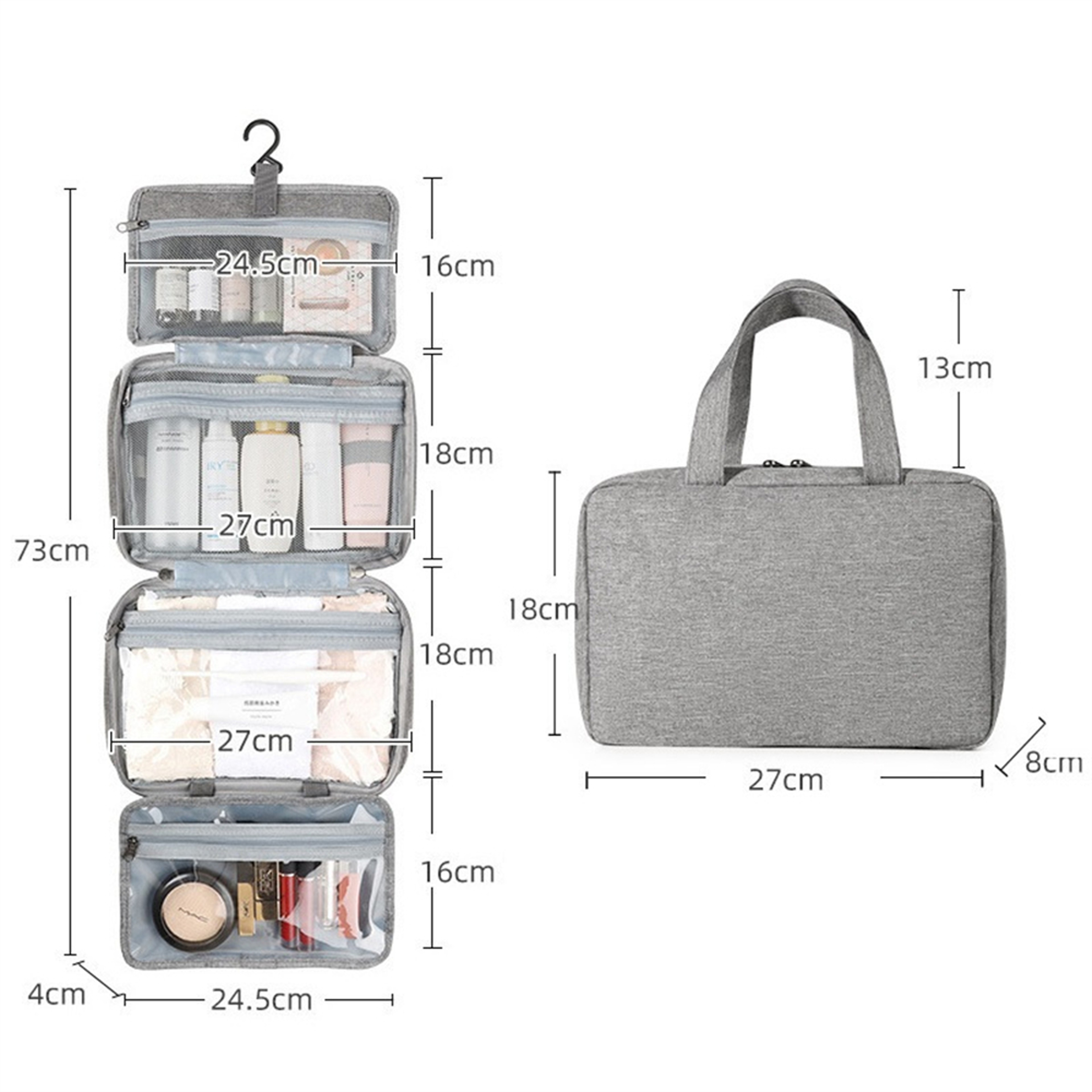 Large Capacity Hanging Toiletry Bag Waterproof Travel Cosmetic Organizer – view 5