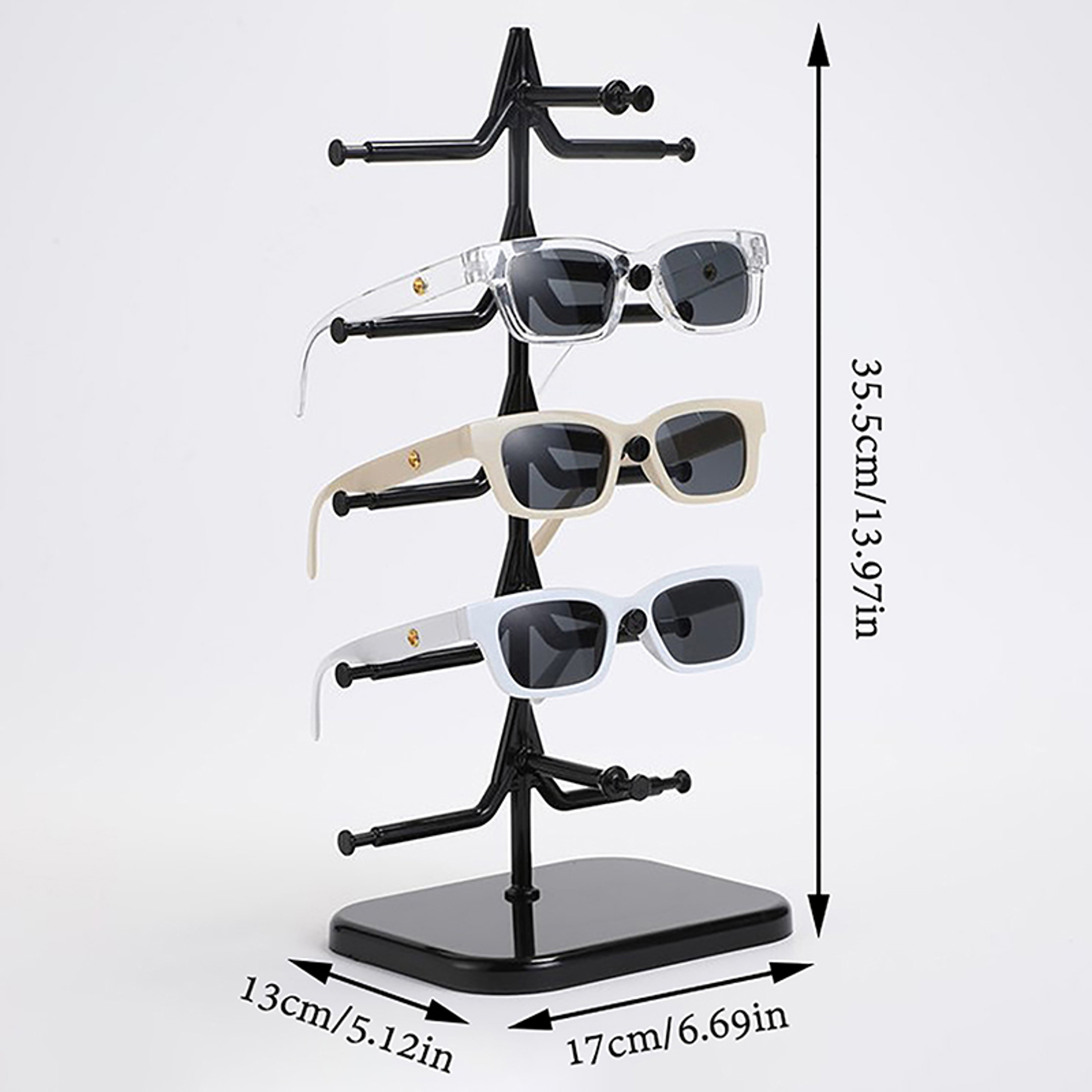 5 Pair Sunglasses Display Stand Space Saving Eyeglass Organizer Rack – view 6