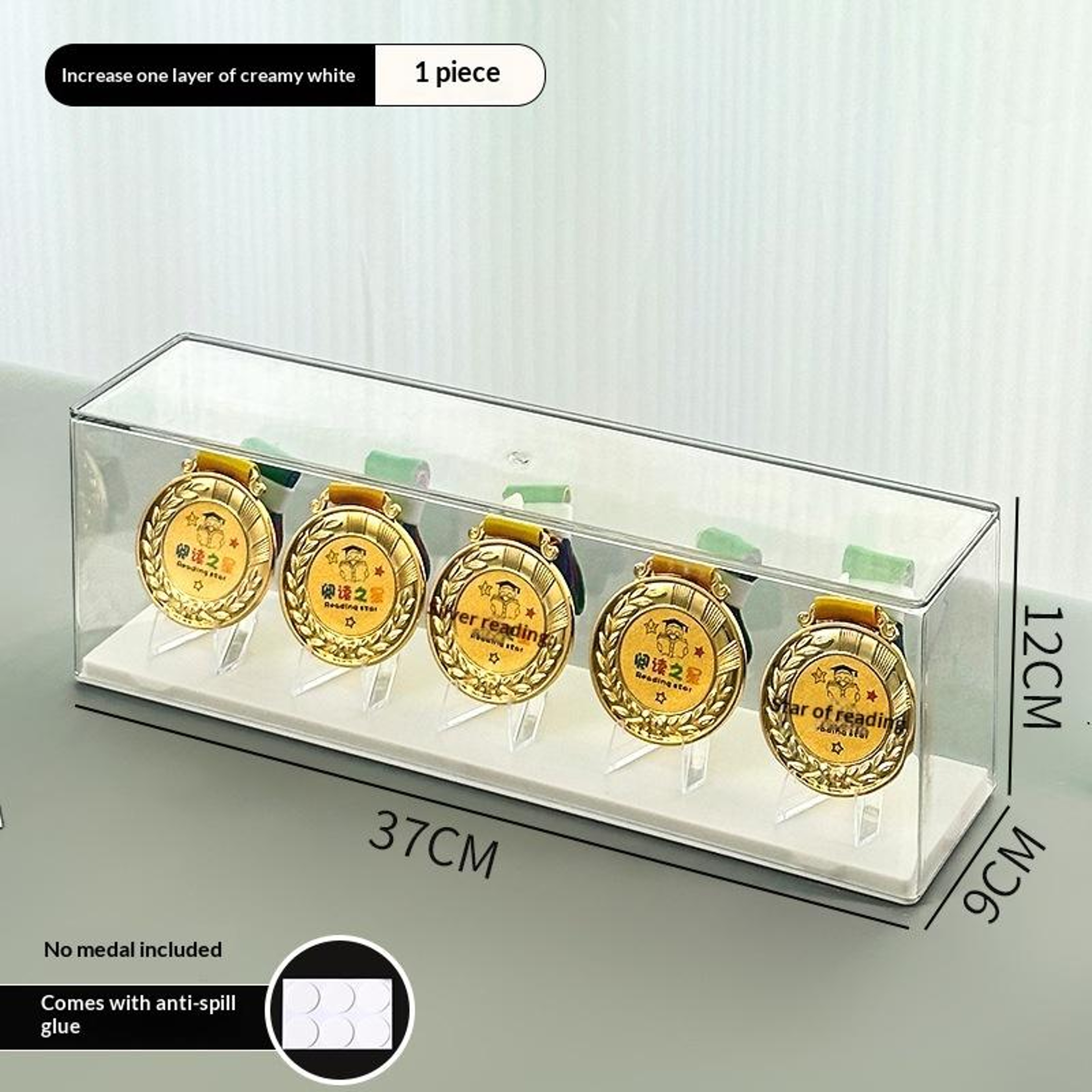 Marathon Medal Display Box Stackable Medal Storage Organizer For Coins Badges And Awards 6