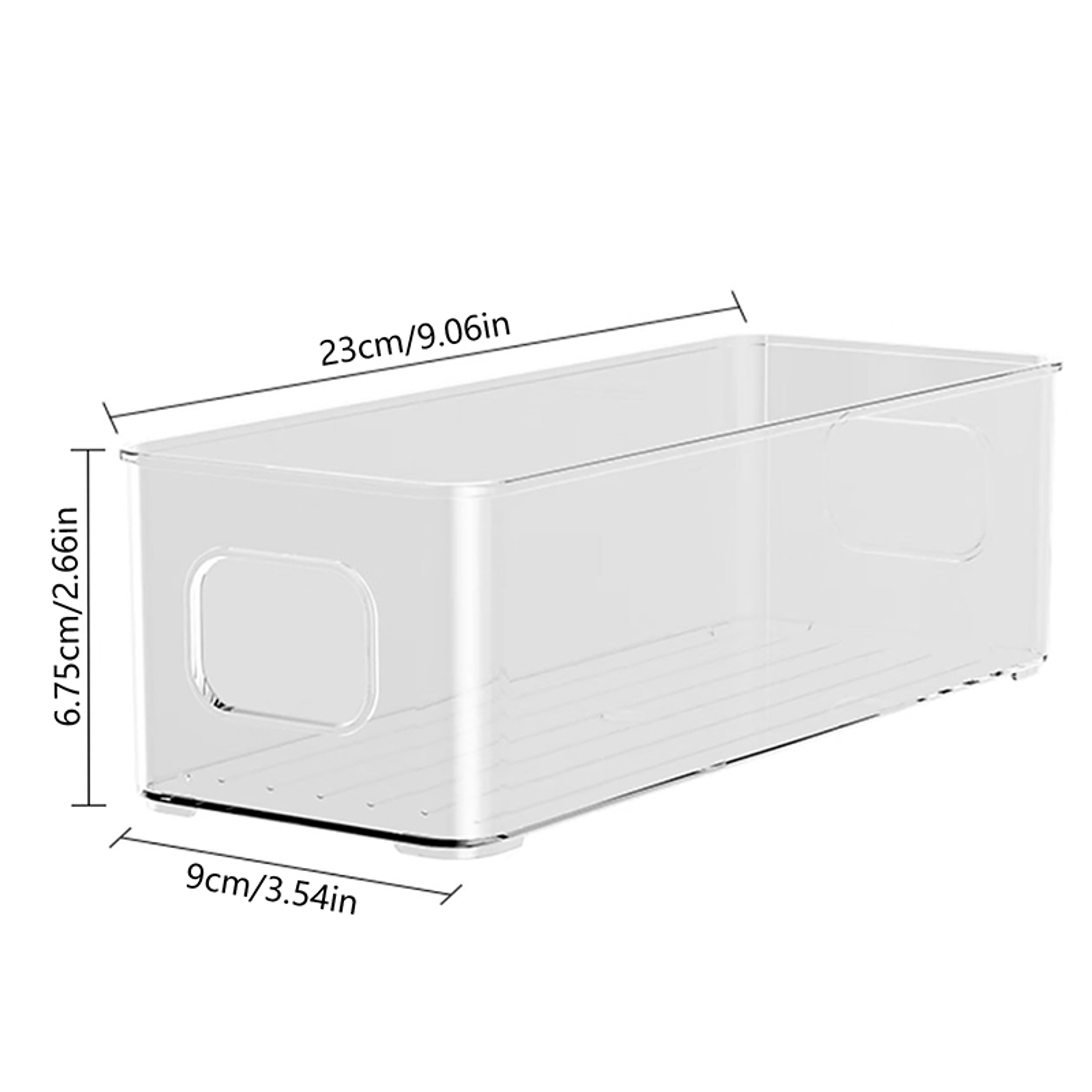 Clear Stackable Storage Bin With Handles For Fridge Pantry And Makeup Organization 6