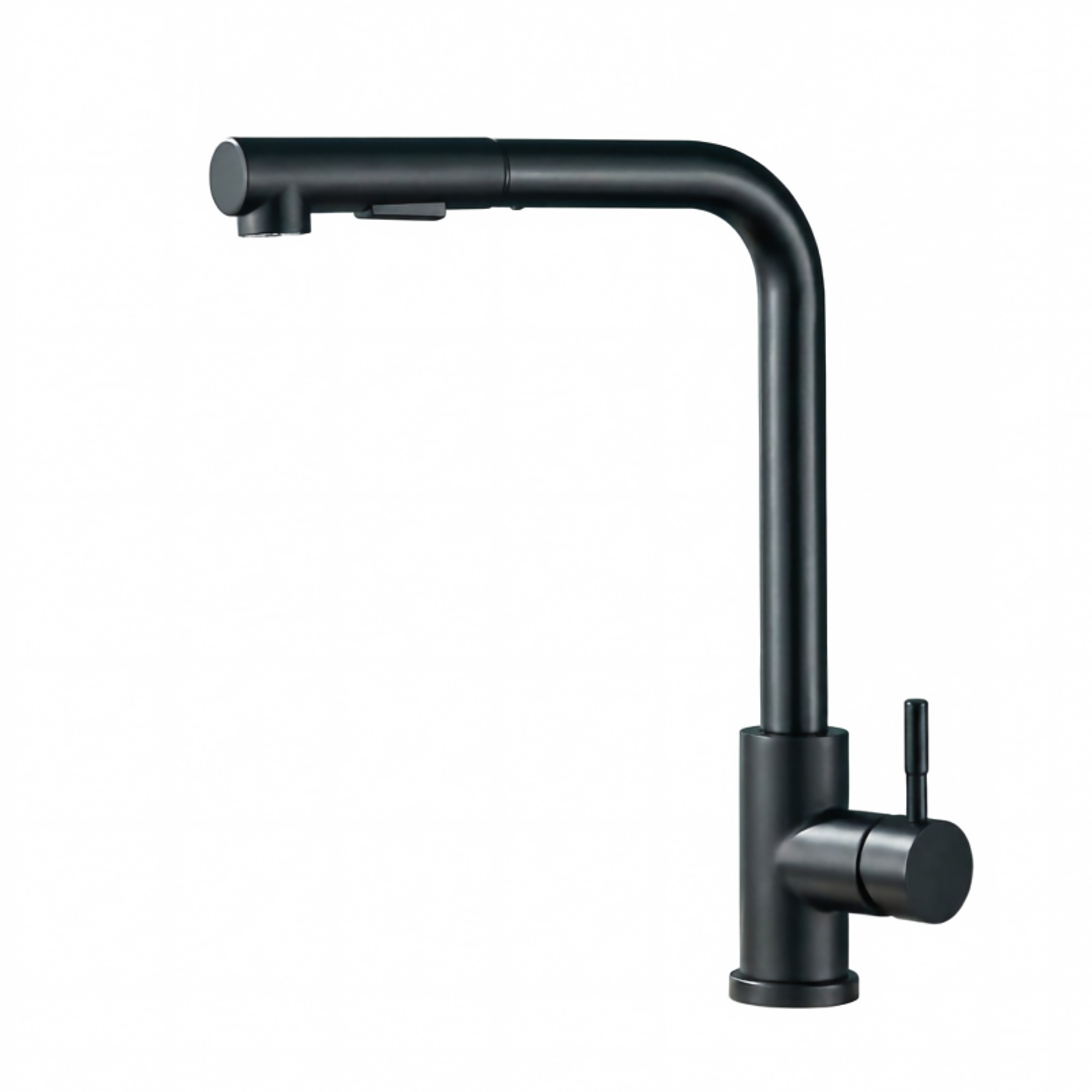 Black Pull Out Kitchen Faucet with Dual Mode Sprayer Stainless Steel Mixer Tap – view 1