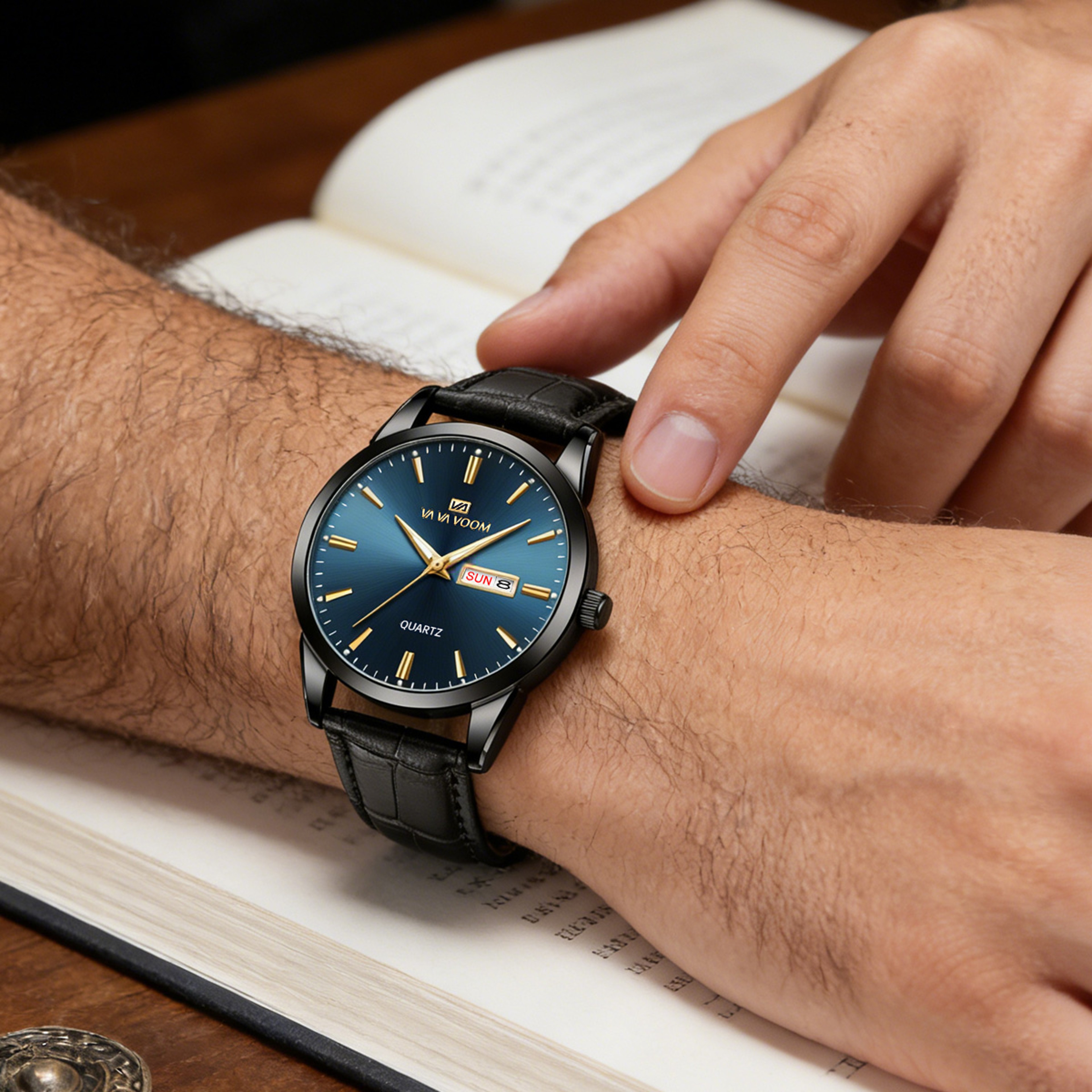 Classic Mens Quartz Watch With Stainless Steel Band And Water Resistance 2