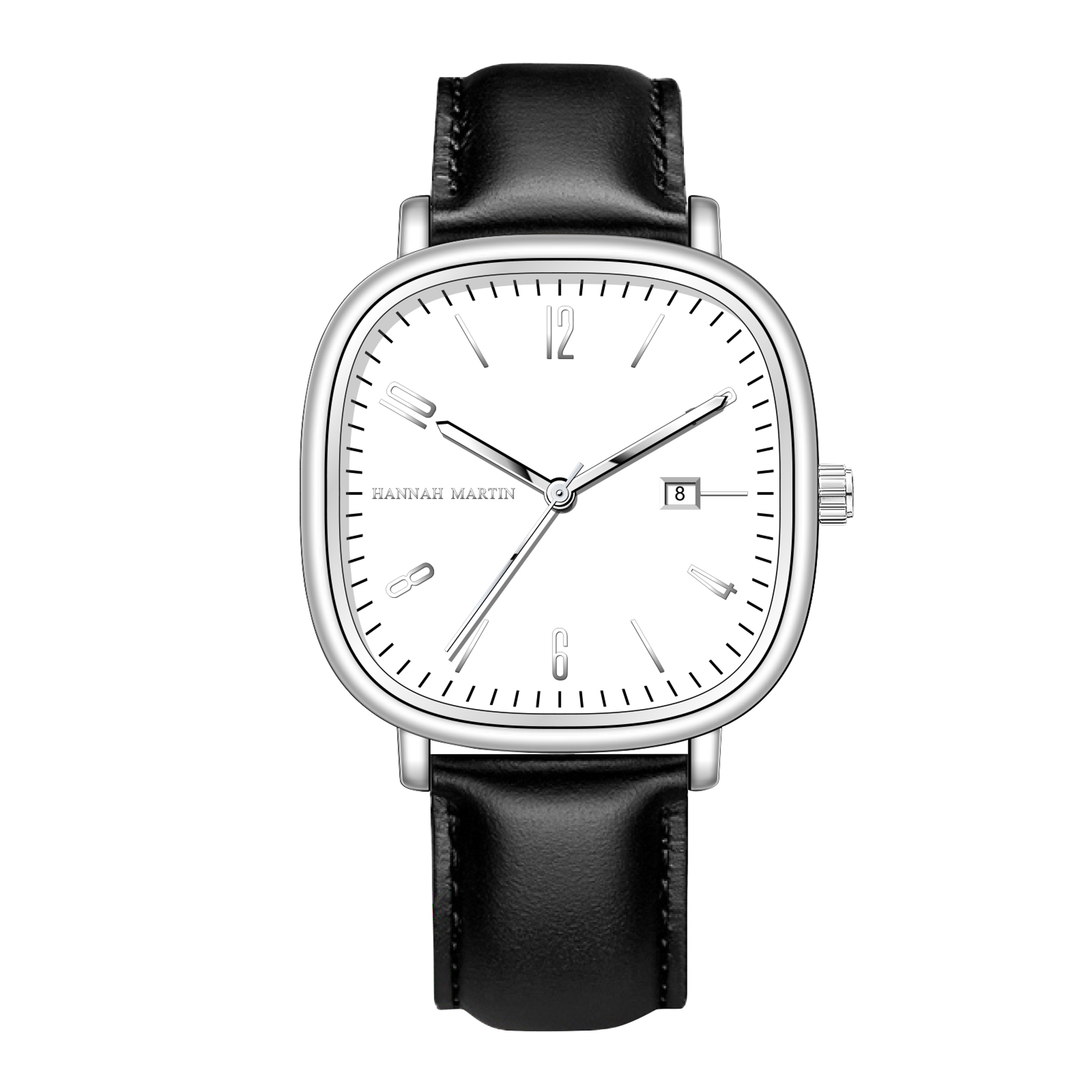 Black Leather Mens Quartz Watch Waterproof Business Calendar Wristwatch 0