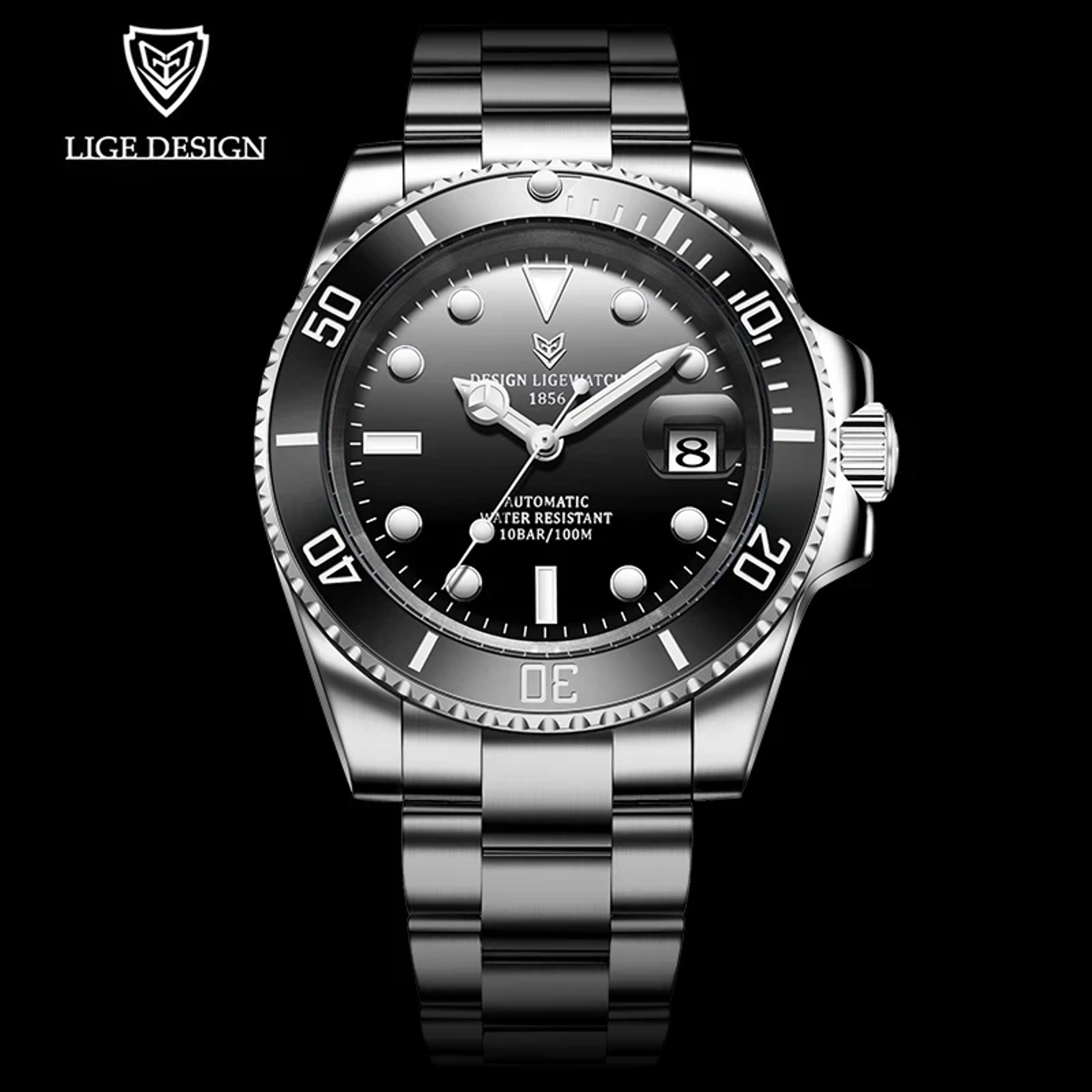Luxury Automatic Mechanical Watch For Men With Stainless Steel Band And Luminous Display 3
