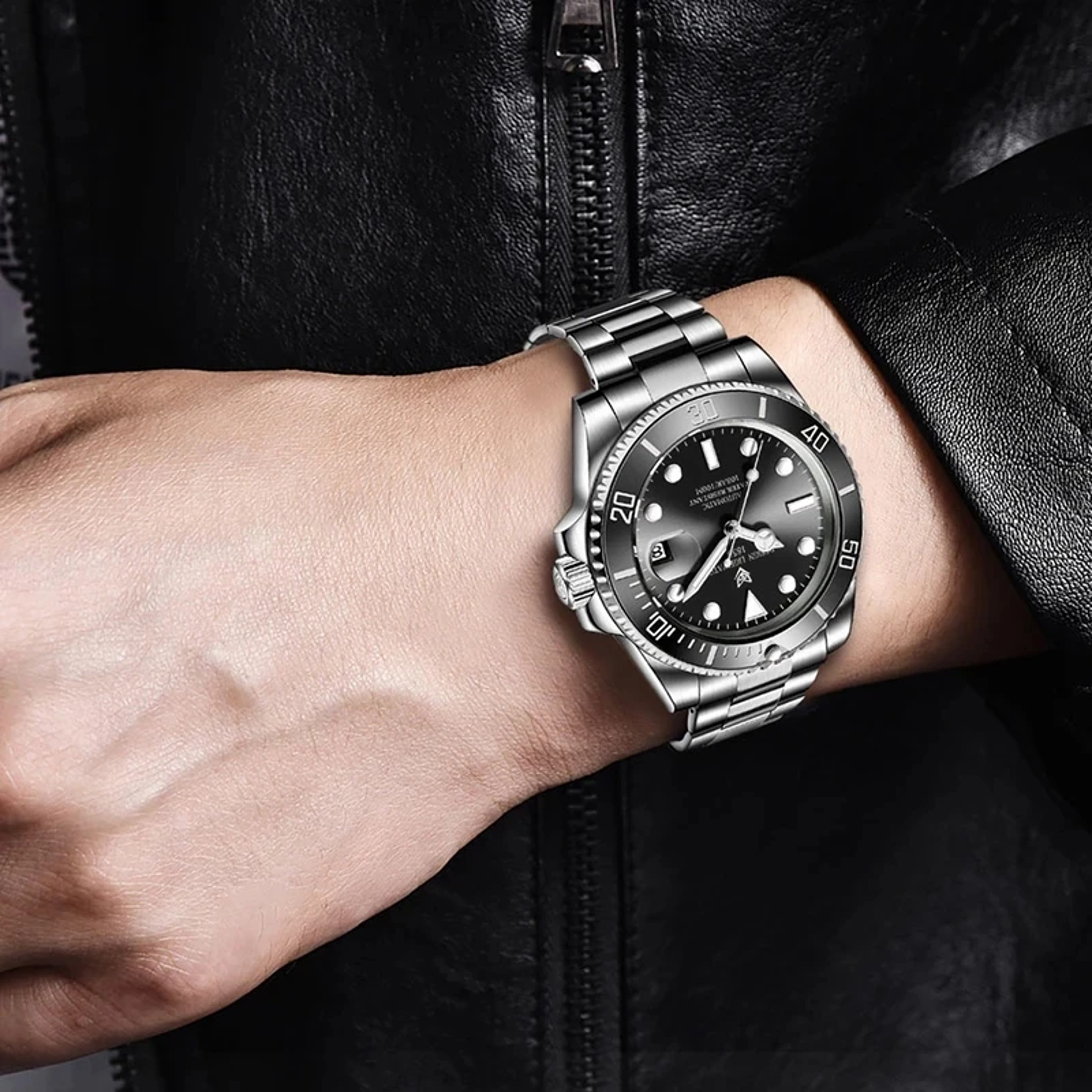 Luxury Automatic Mechanical Watch For Men With Stainless Steel Band And Luminous Display 5