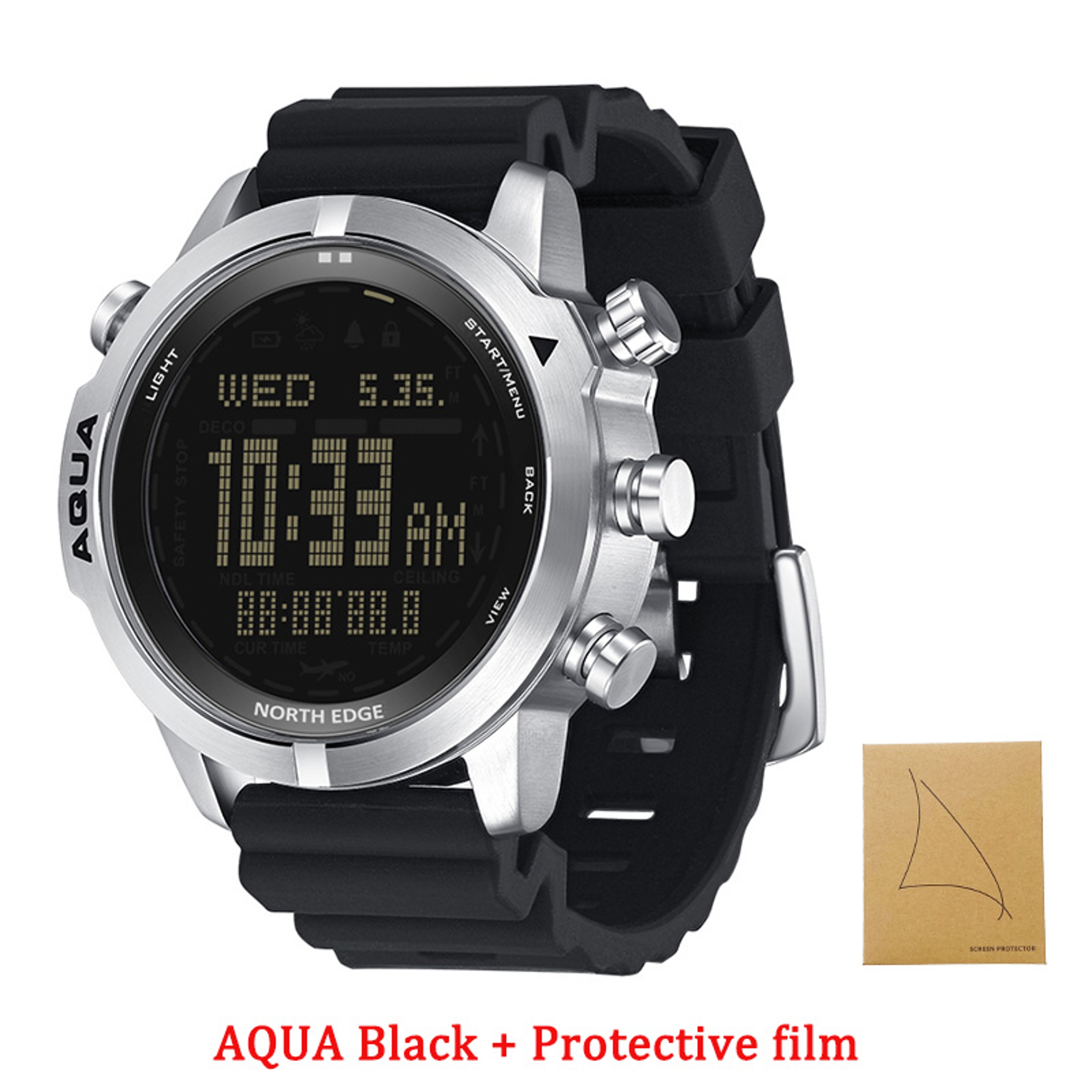 Professional Diving Computer Watch with NDL Scuba Mode, Compass, Altimeter and Barometer – view 8