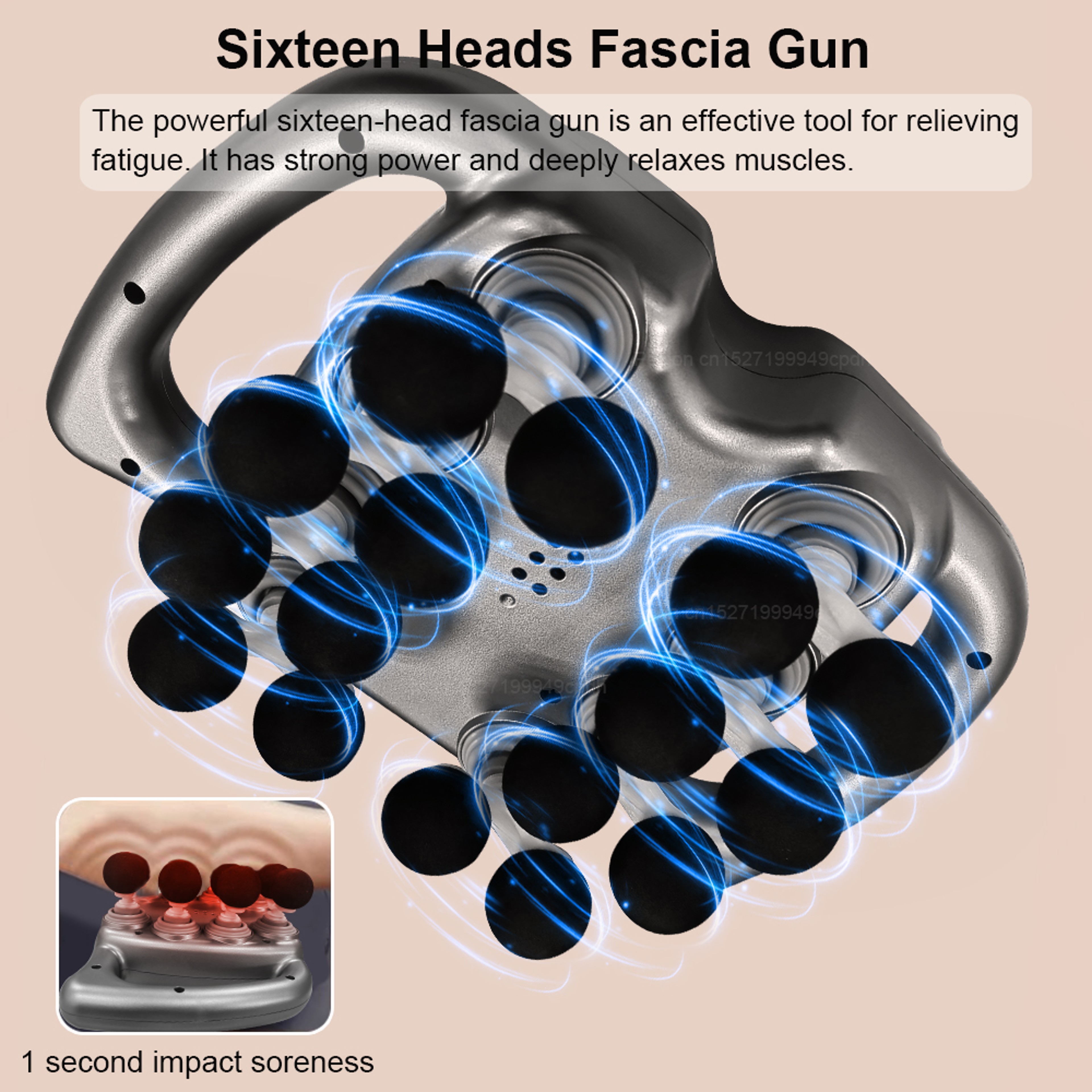 16 Head Deep Tissue Massage Gun For Full Body Muscle Recovery 4