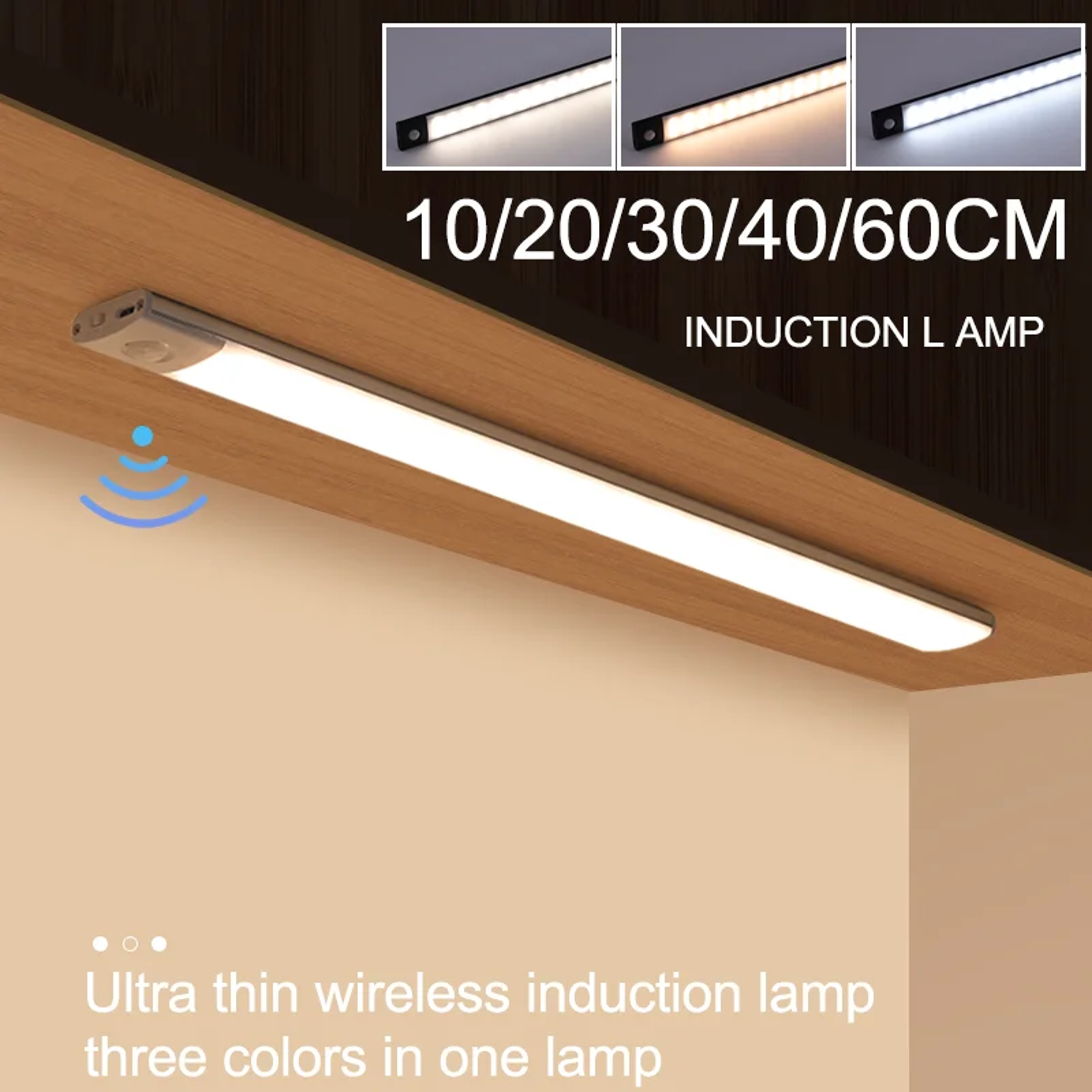 Wireless Rechargeable LED Motion Sensor Cabinet Light For Closet Kitchen And Stairs 5