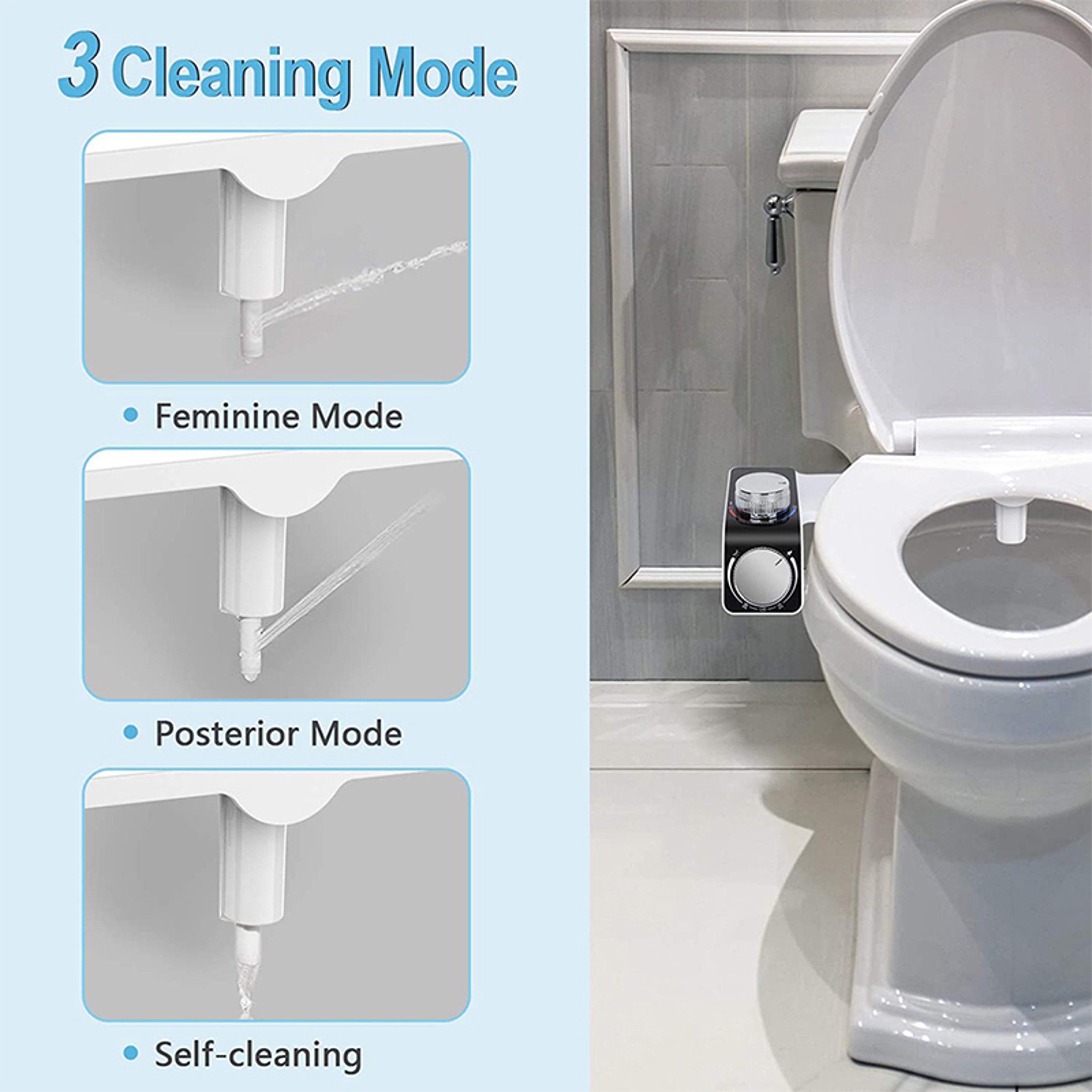 Hot Cold Bidet Toilet Seat Attachment with Dual Self-Cleaning Nozzles – view 5