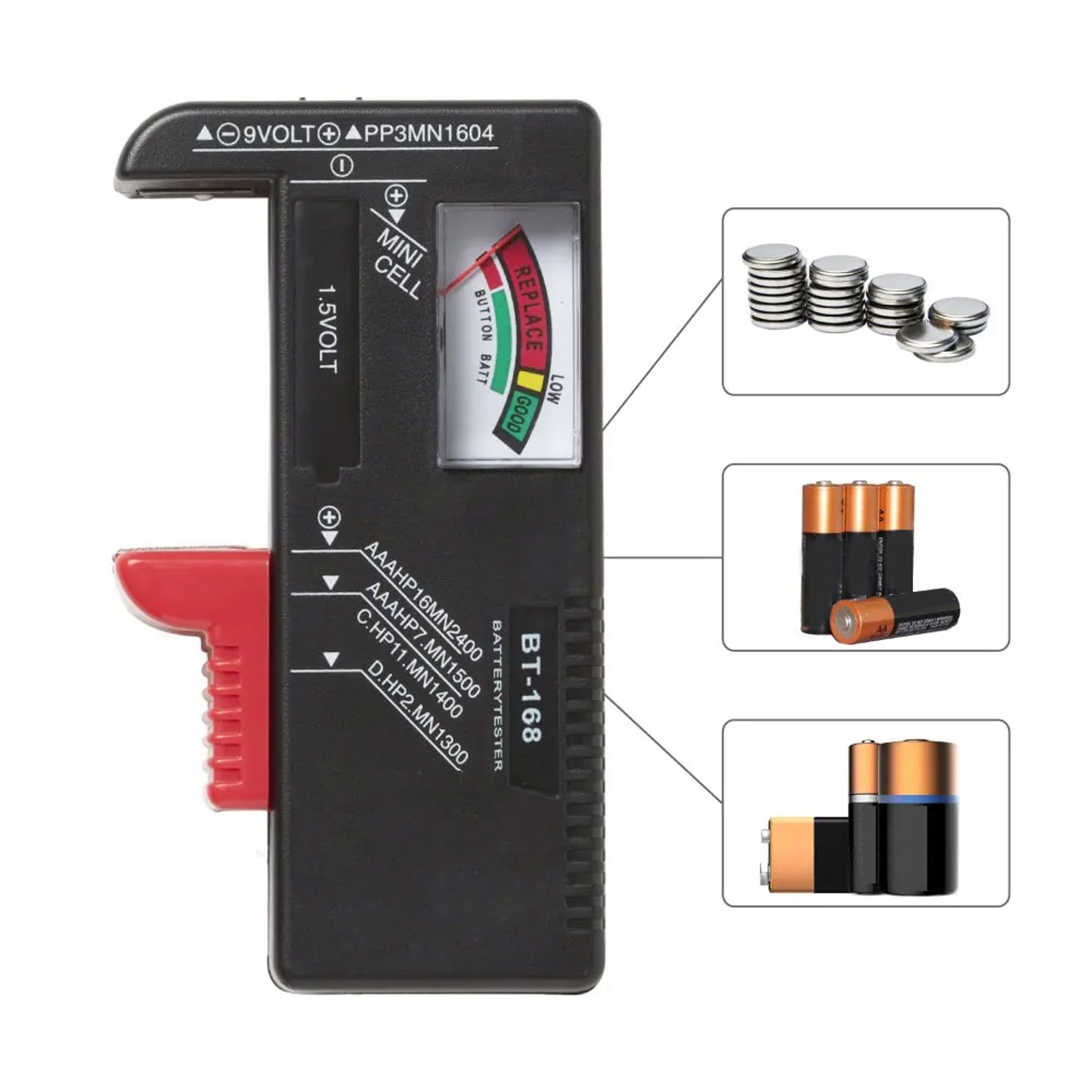 BT168 Universal Battery Tester and Button Cells – view 1