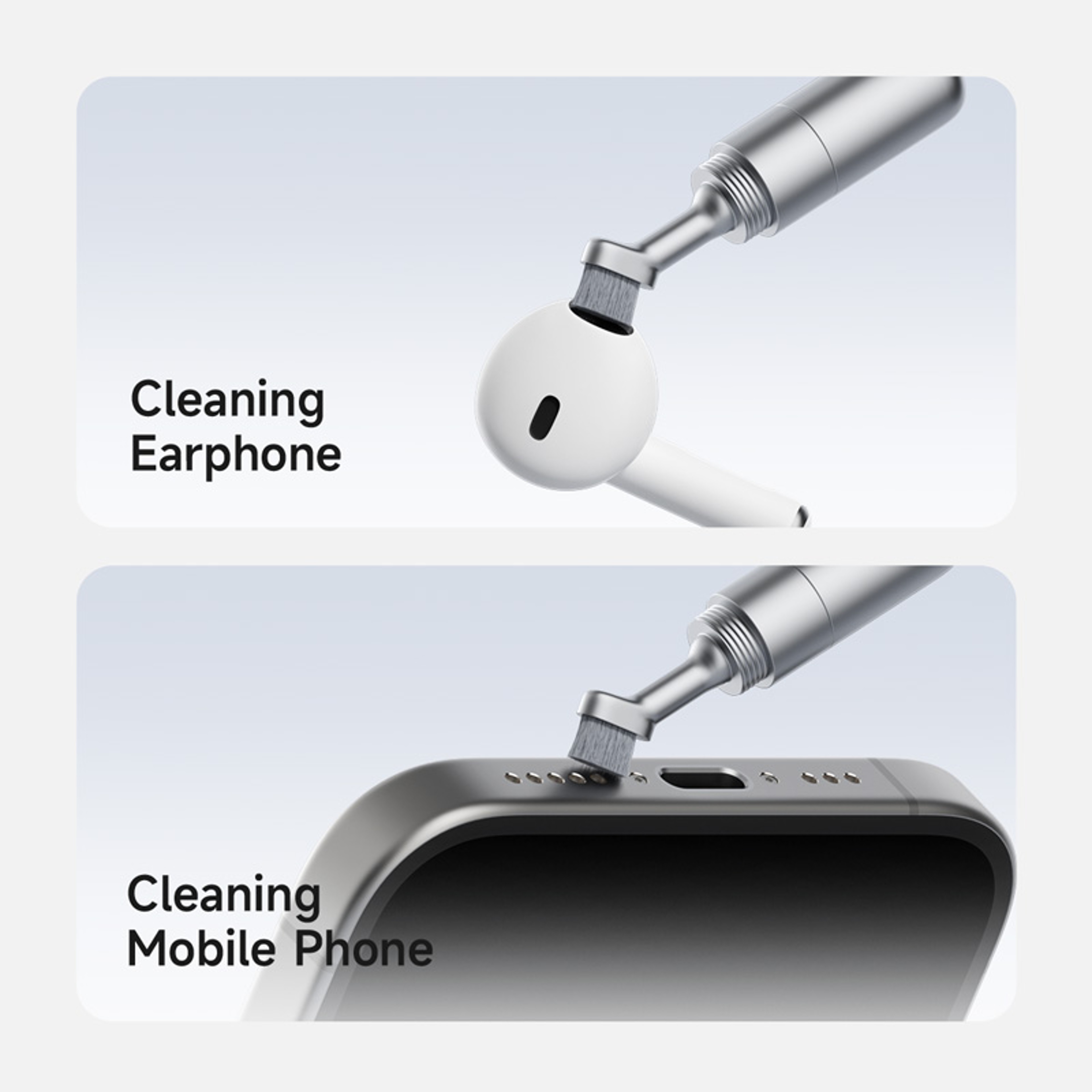 SIM Card Ejector Tool And Earbuds Cleaning Brush Keychain 4