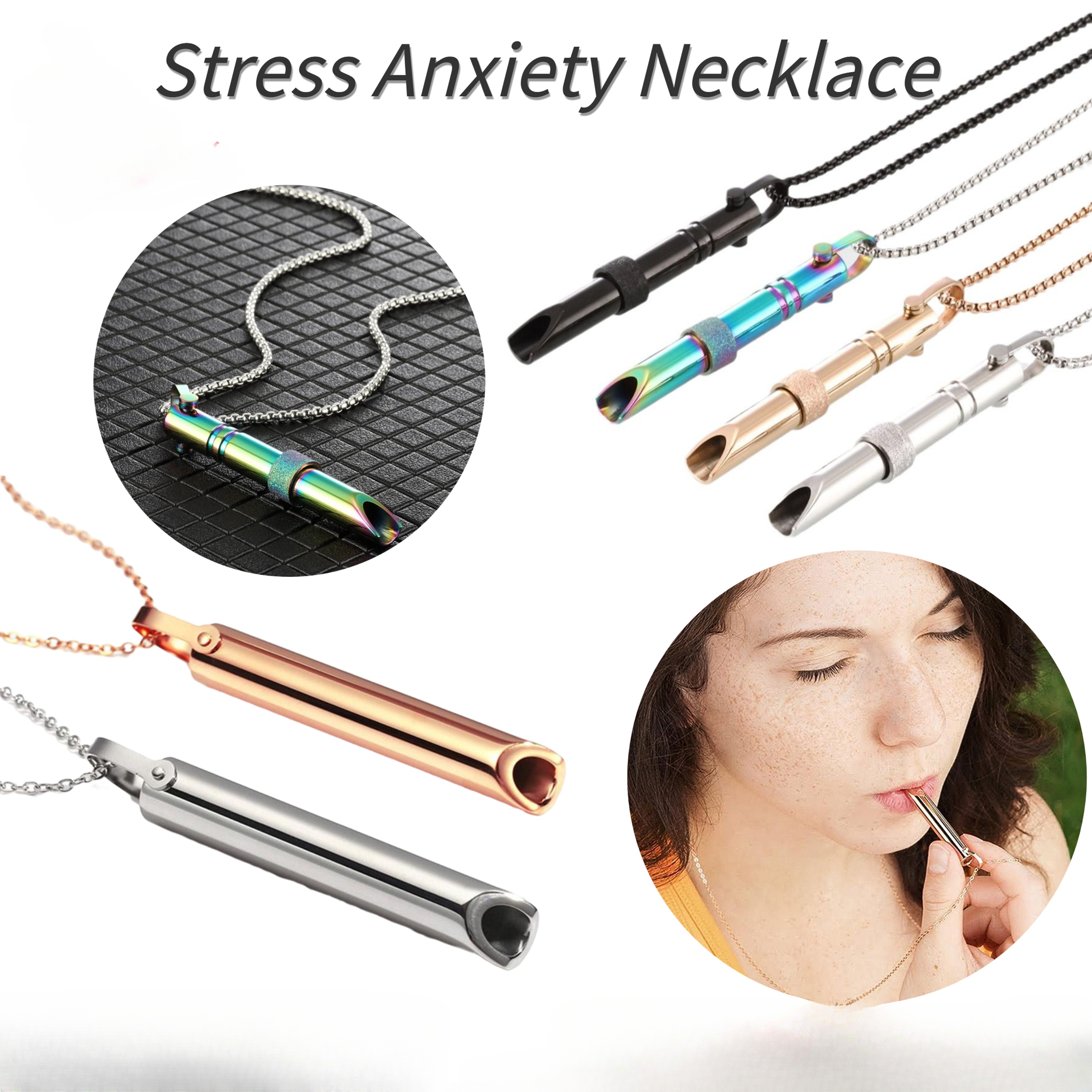 CalmBreath Mindfulness Breathing Necklace Stress Relief Breathwork Tool 1