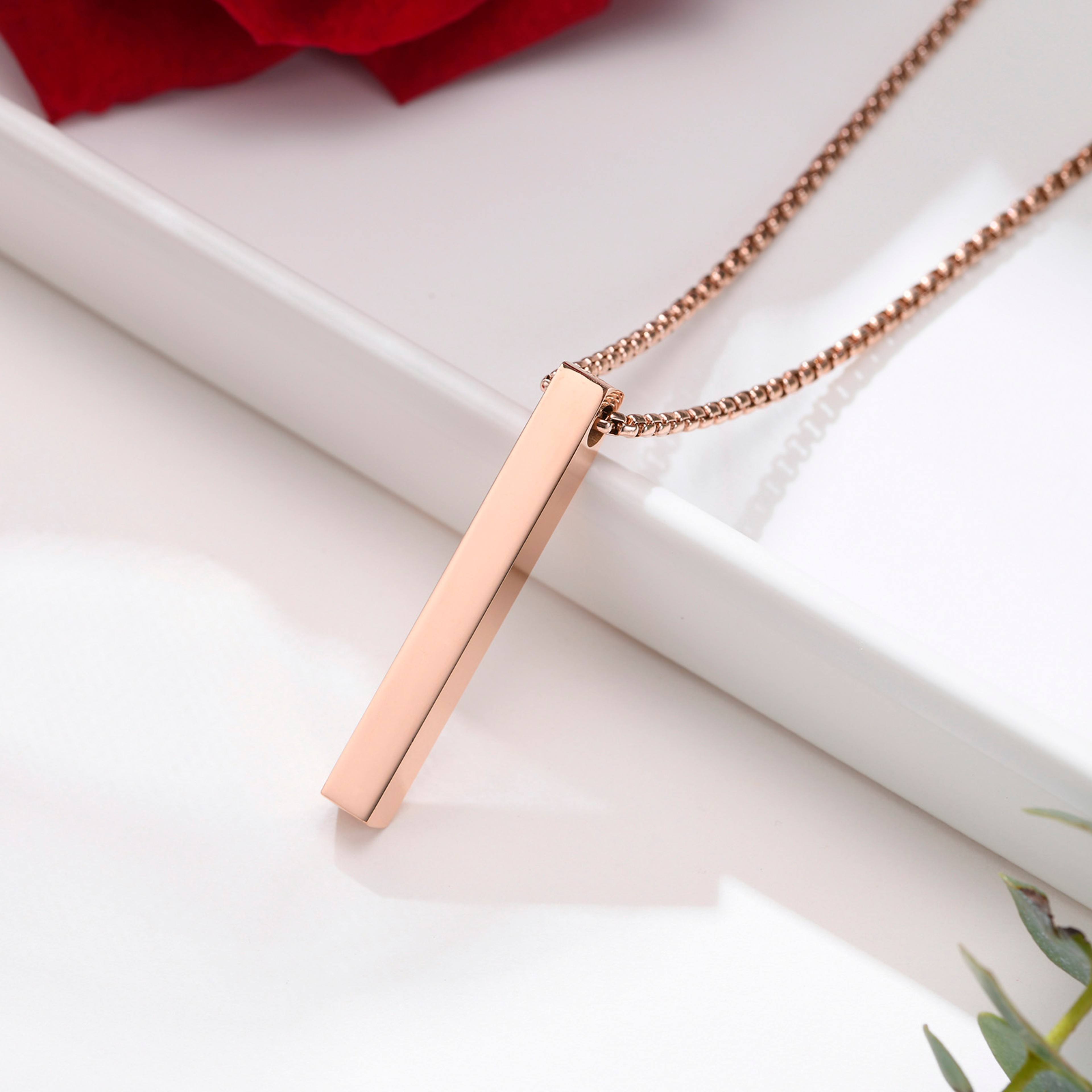 Vnox Minimalist Stainless Steel Bar Pendant Necklace For Men And Women 7