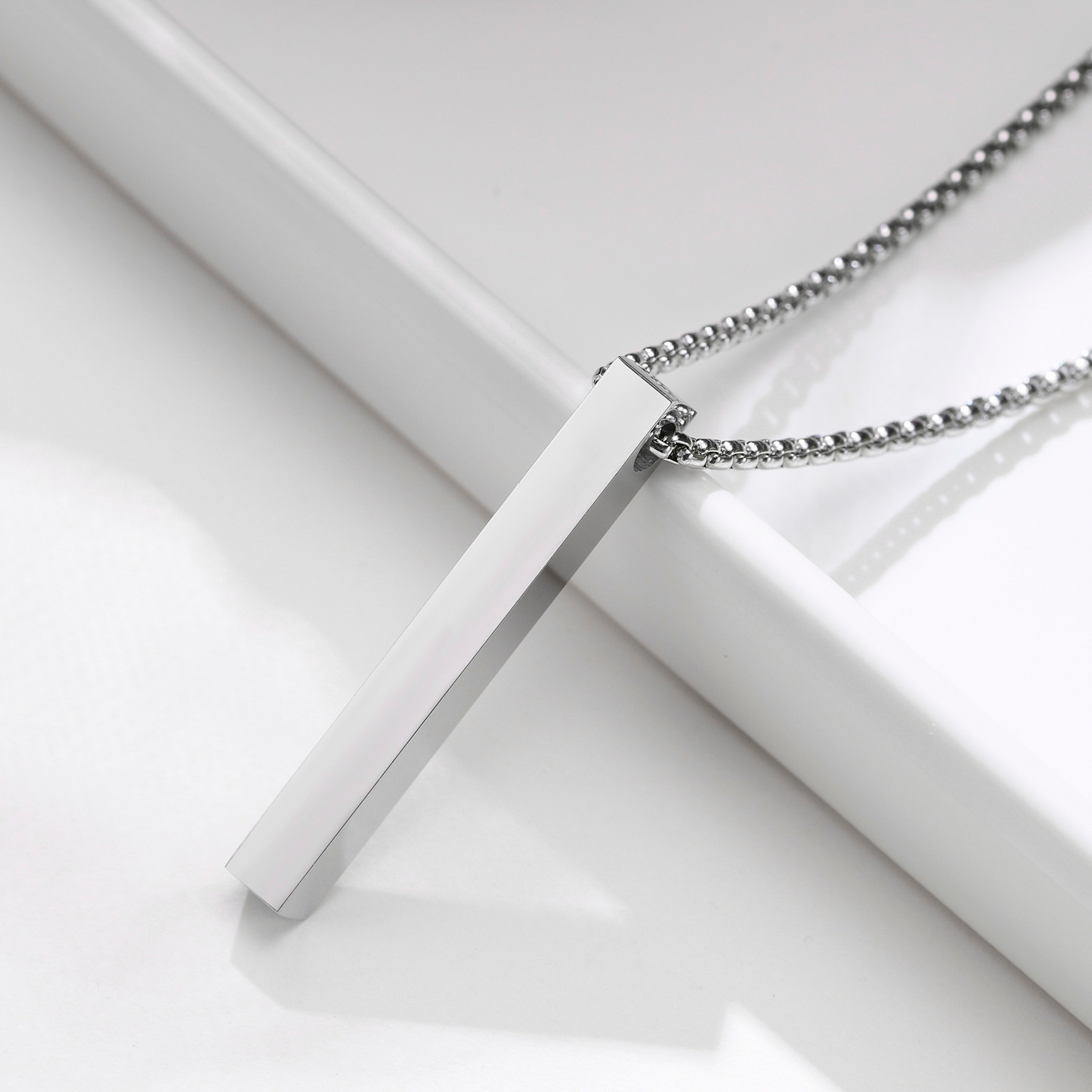 Vnox Minimalist Stainless Steel Bar Pendant Necklace For Men And Women 9