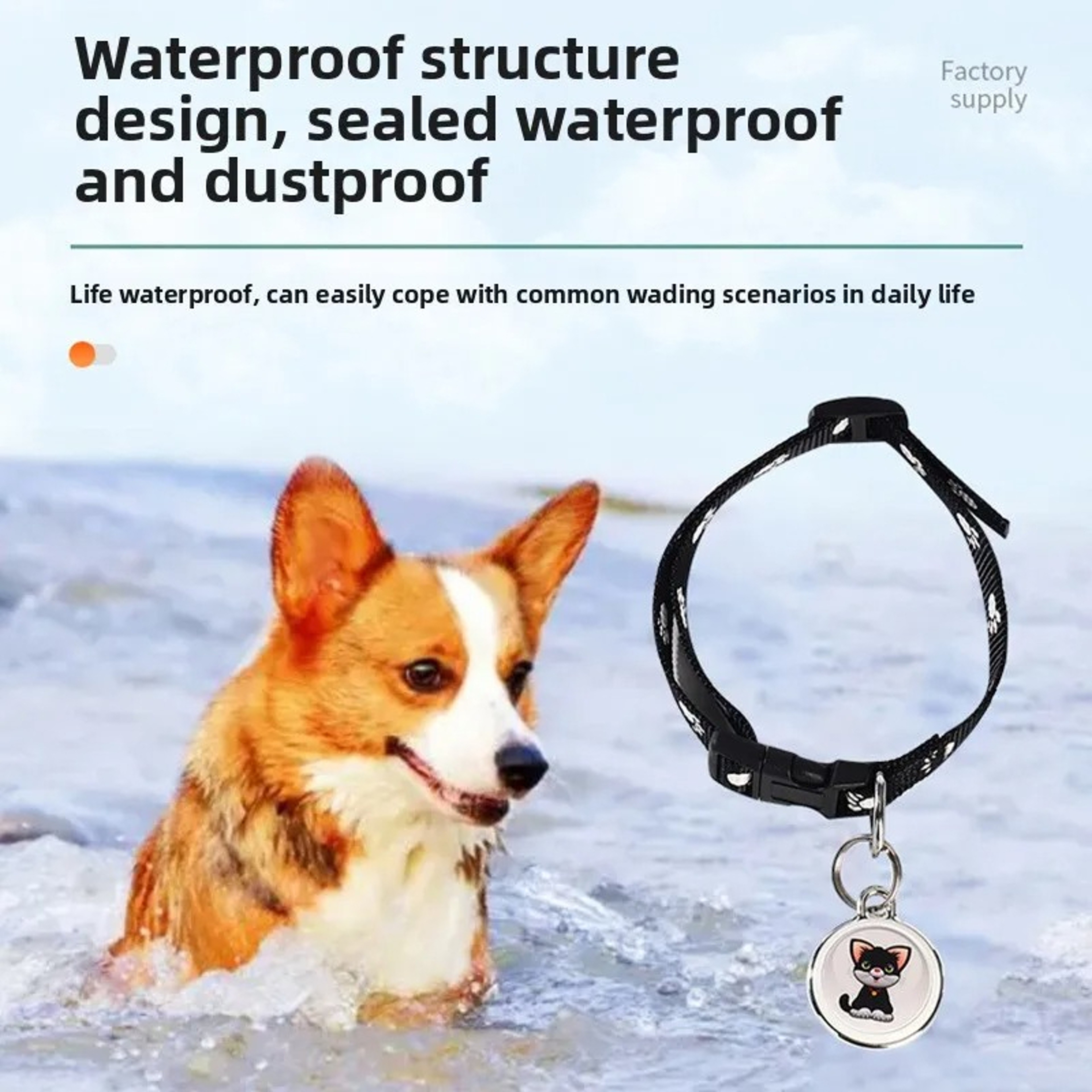 Smart Waterproof Pet Tracker for Dogs & Cats with Bluetooth Real-Time Locator – view 3