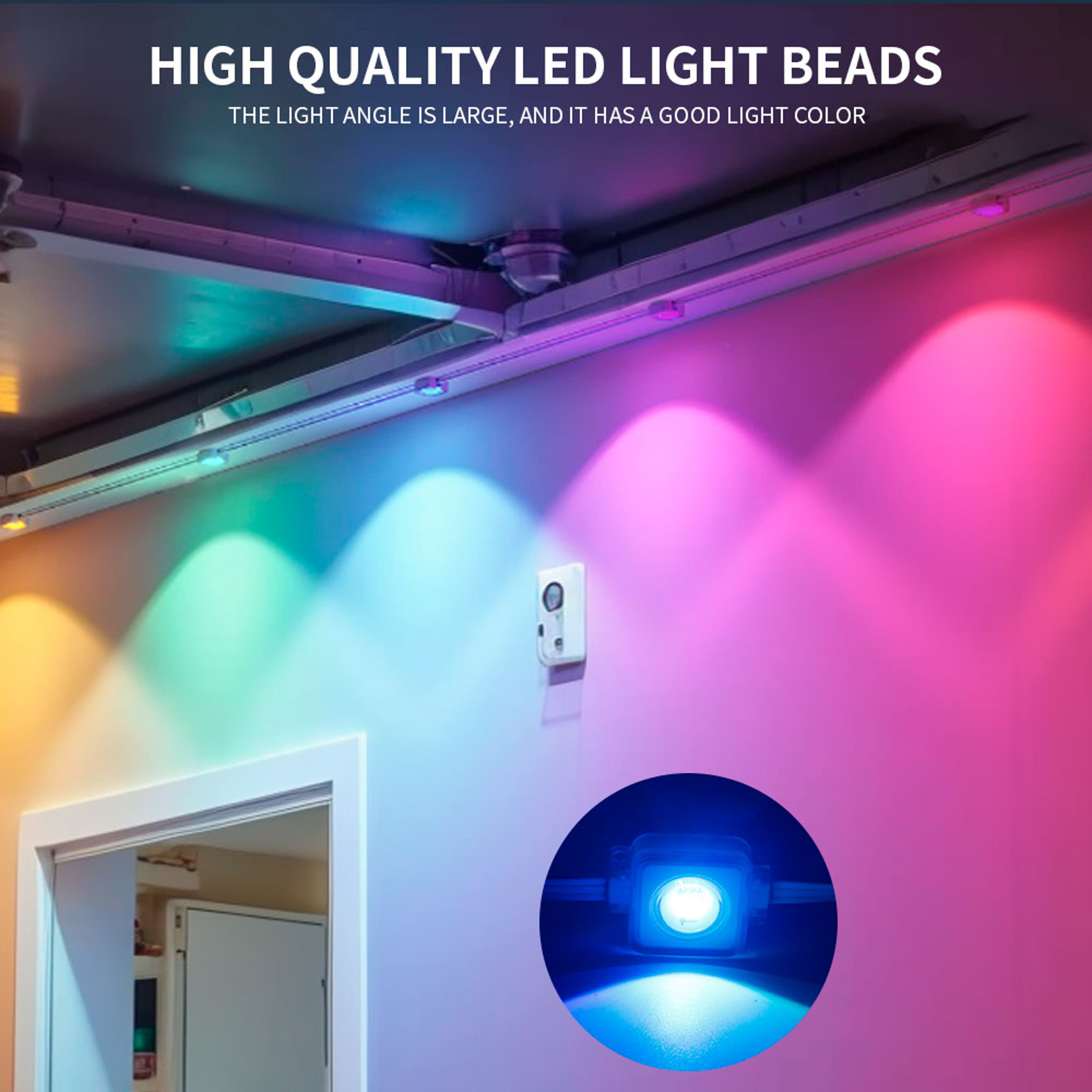 Smart Waterproof Outdoor Eaves LED Lights With WiFi And Voice Control 5