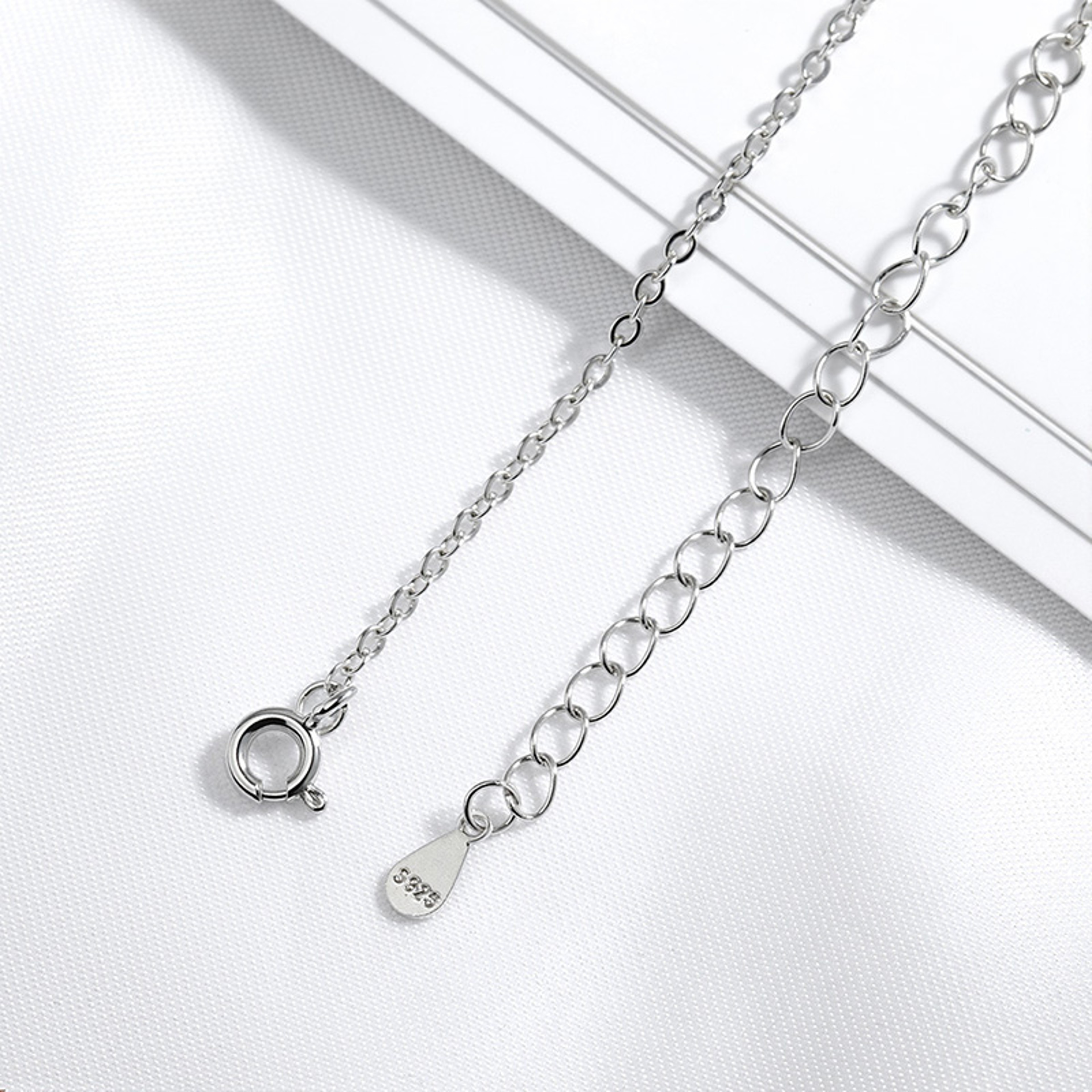 8 Stone Moissanite Necklace 925 Sterling Silver White Gold Plated Pendant For Women 5