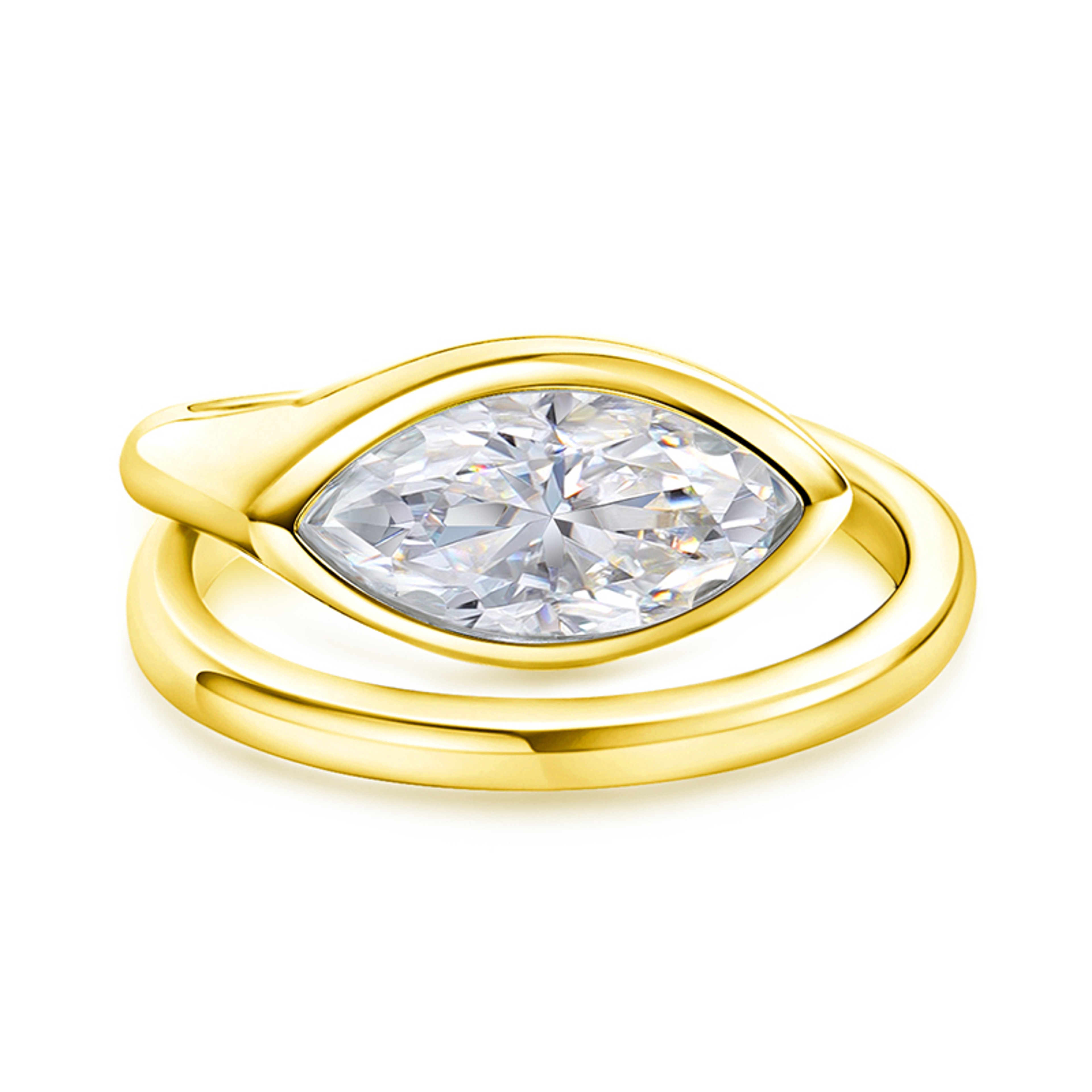 Marquise Moissanite Engagement Ring 925 Sterling Silver Solitaire Ring 0