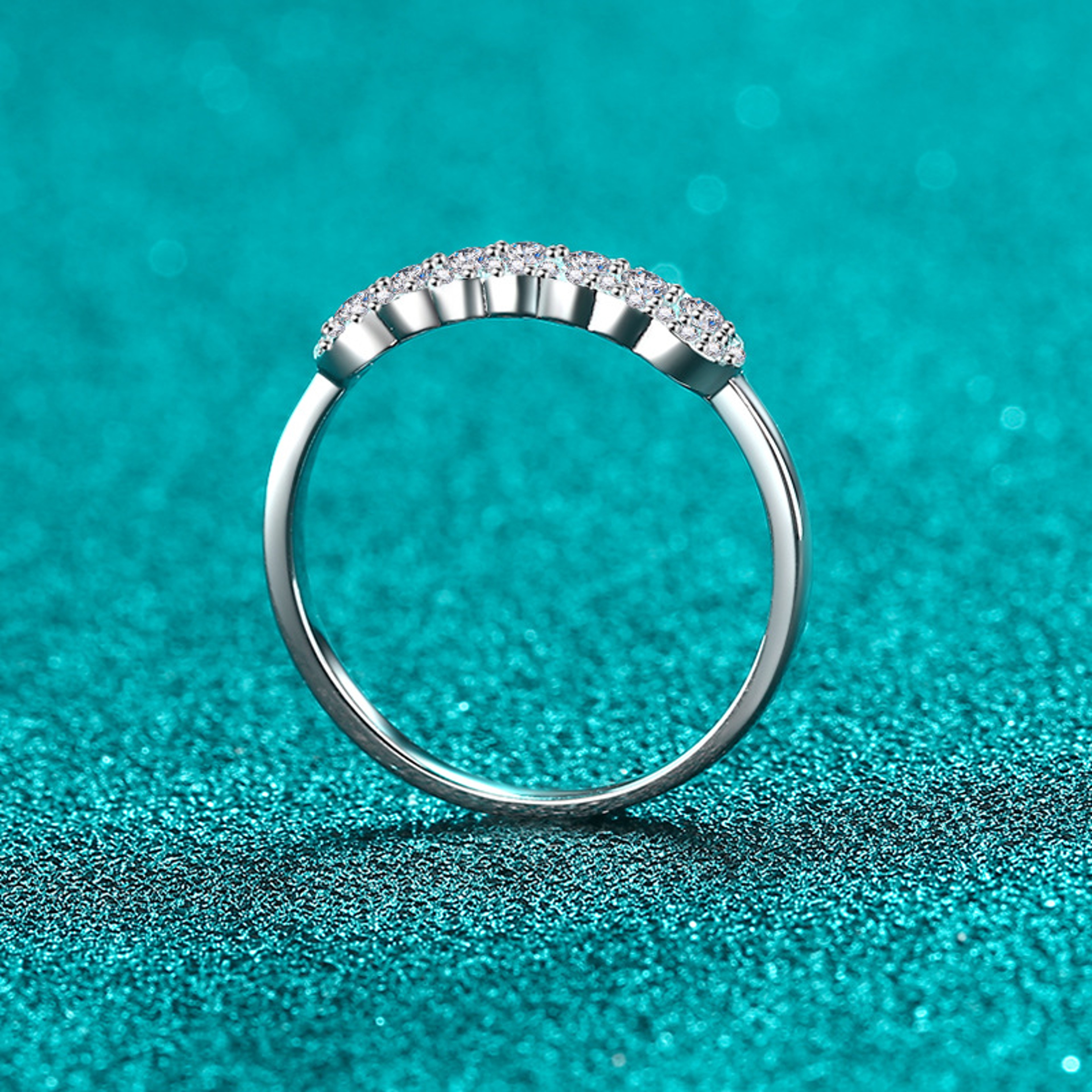 2mm Moissanite Eternity Ring Sterling Silver Wedding Band For Women 3