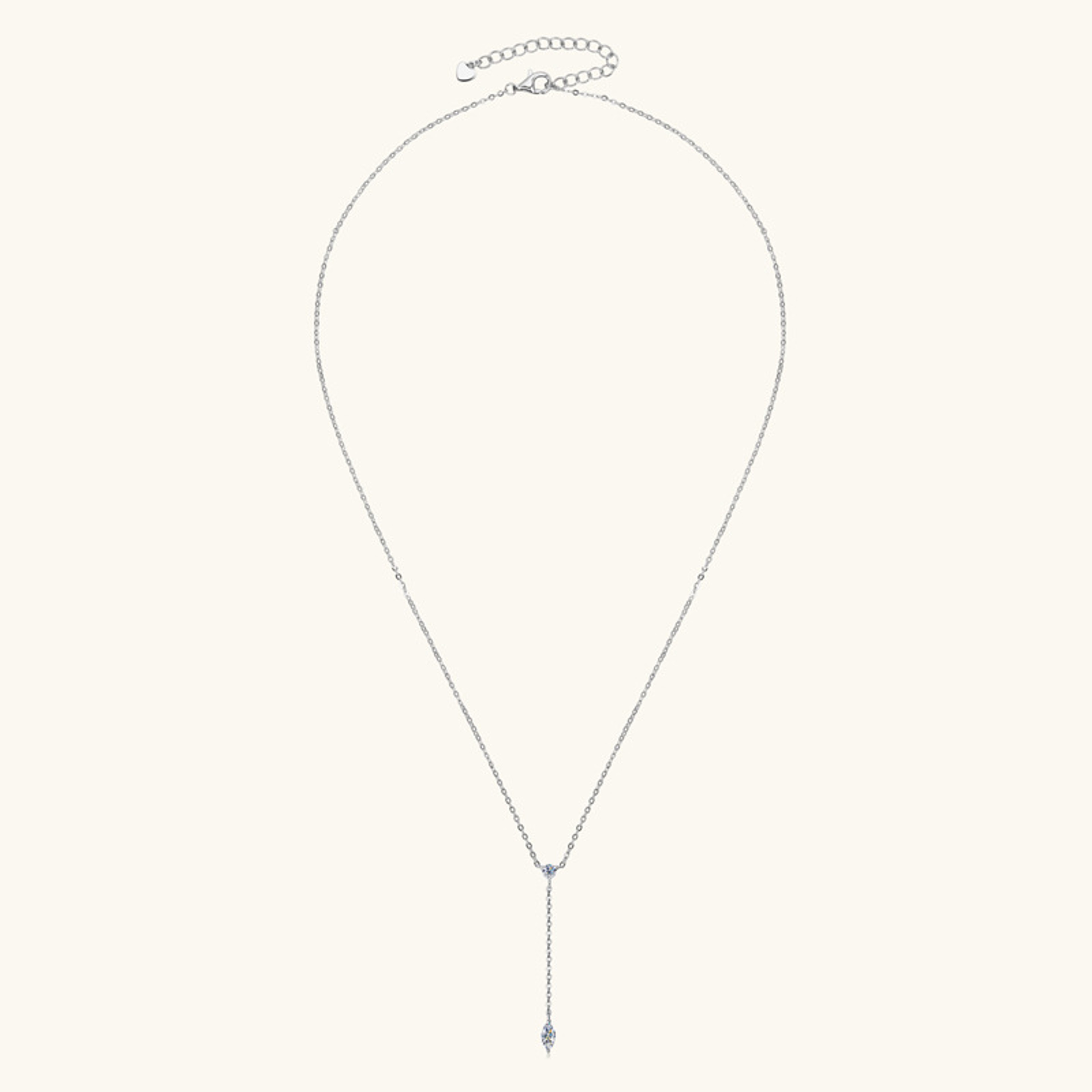 Marquise Moissanite Y Drop Necklace 925 Sterling Silver D Color Pendant 4
