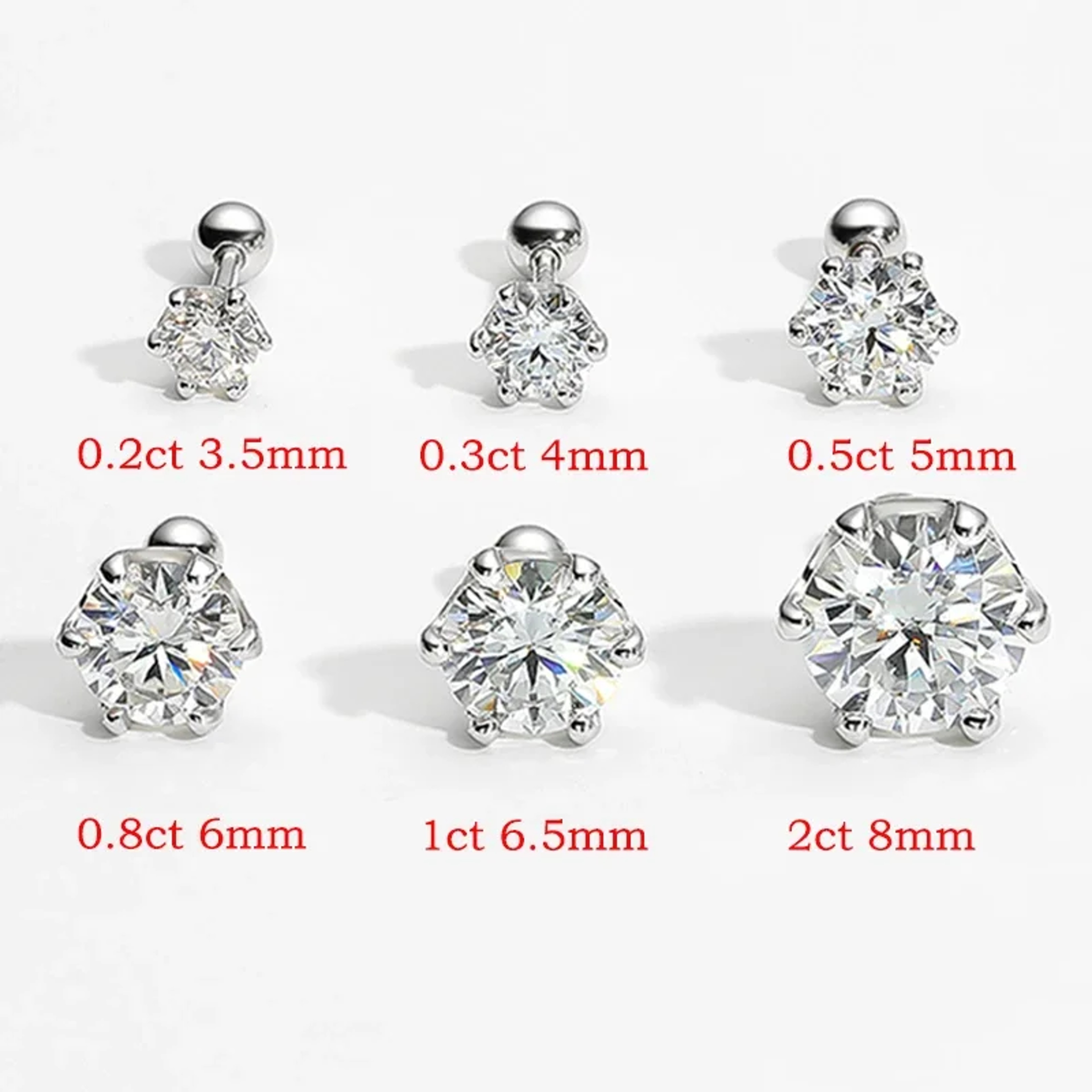 Radiant D Color Moissanite Stud Earrings In 925 Sterling Silver With Secure Screw Back 3