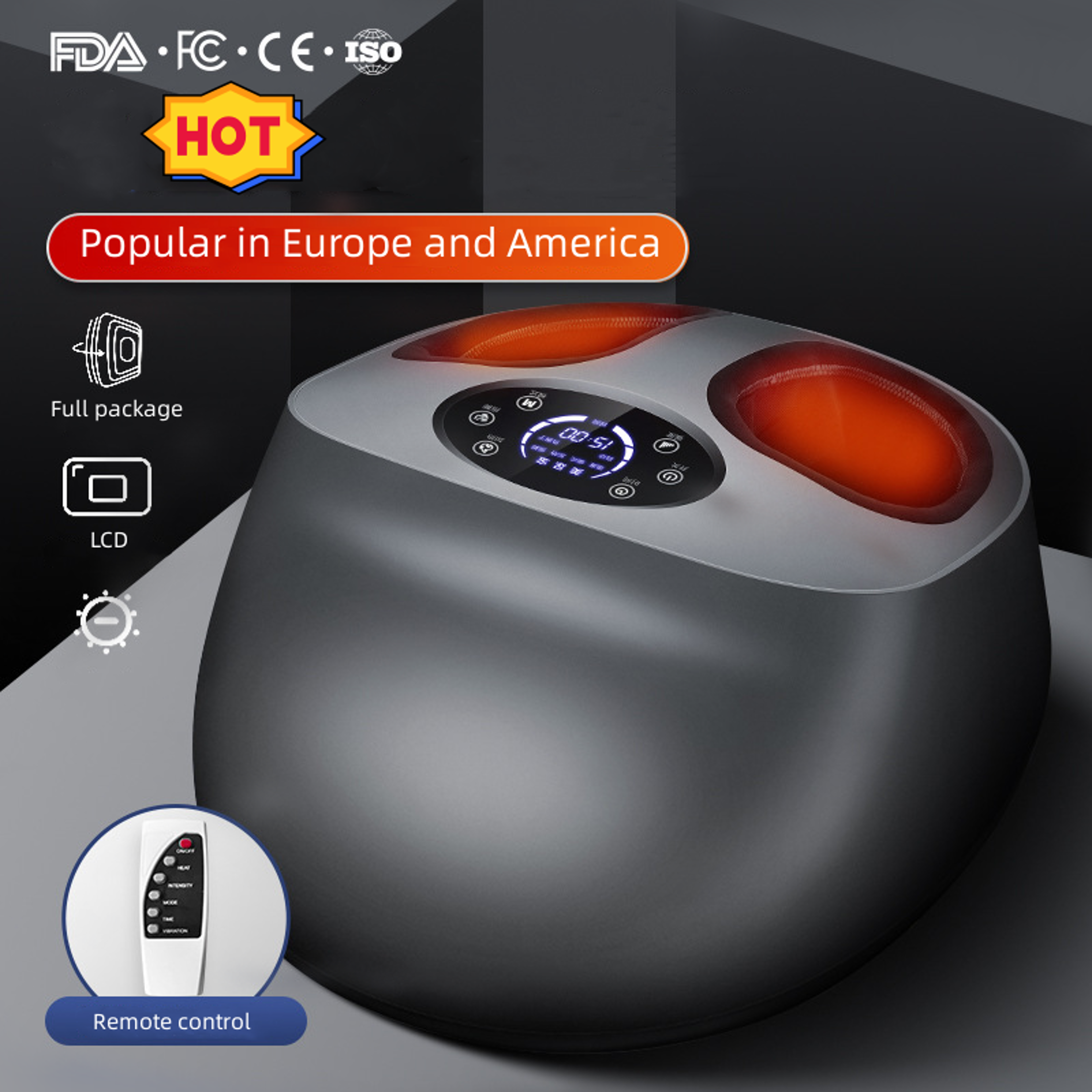 Smart 6D Air Compression Heated Foot Massager With Remote Control 6
