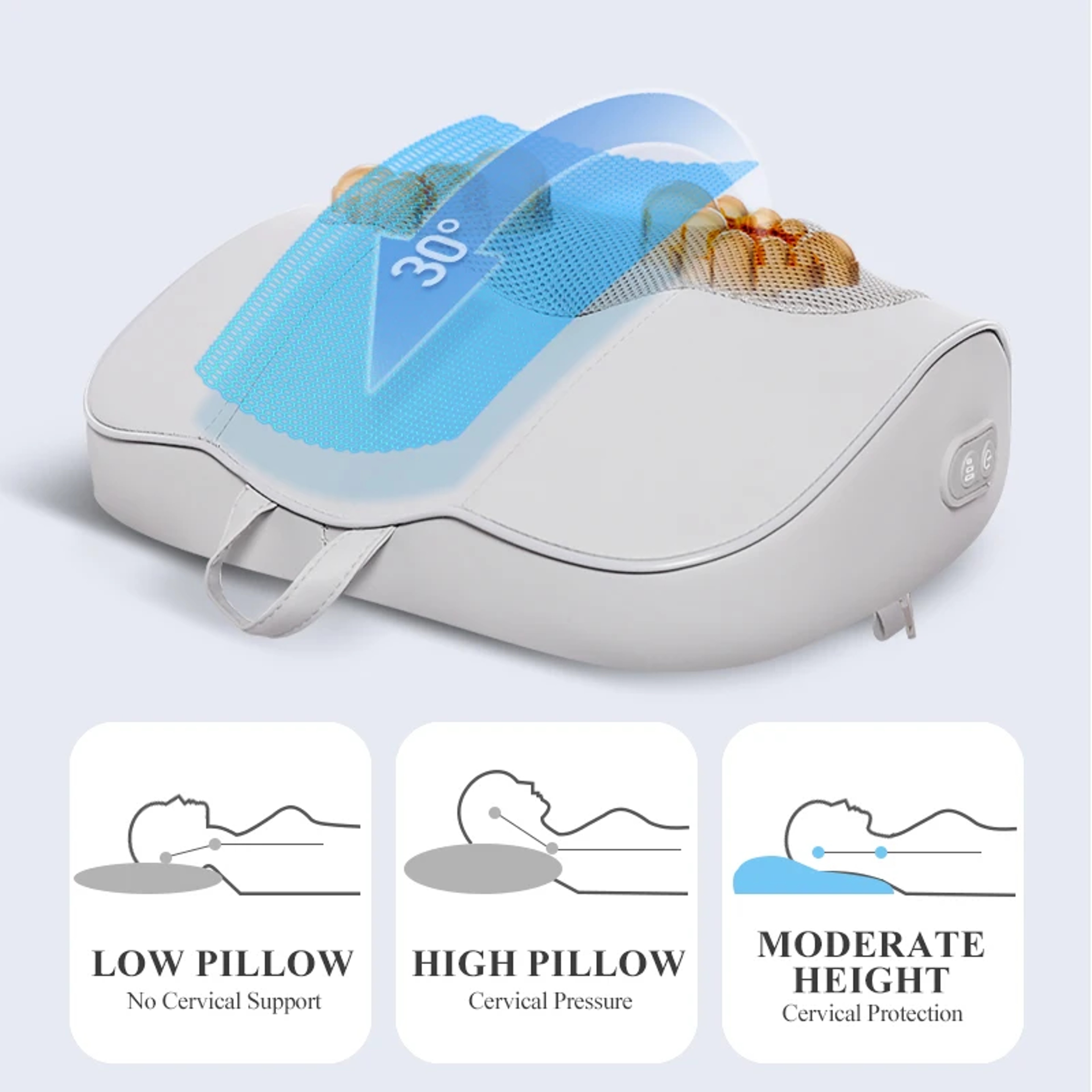 Cervical Massage Pillow Heated Neck Massager For Relaxation And Stress Relief 3