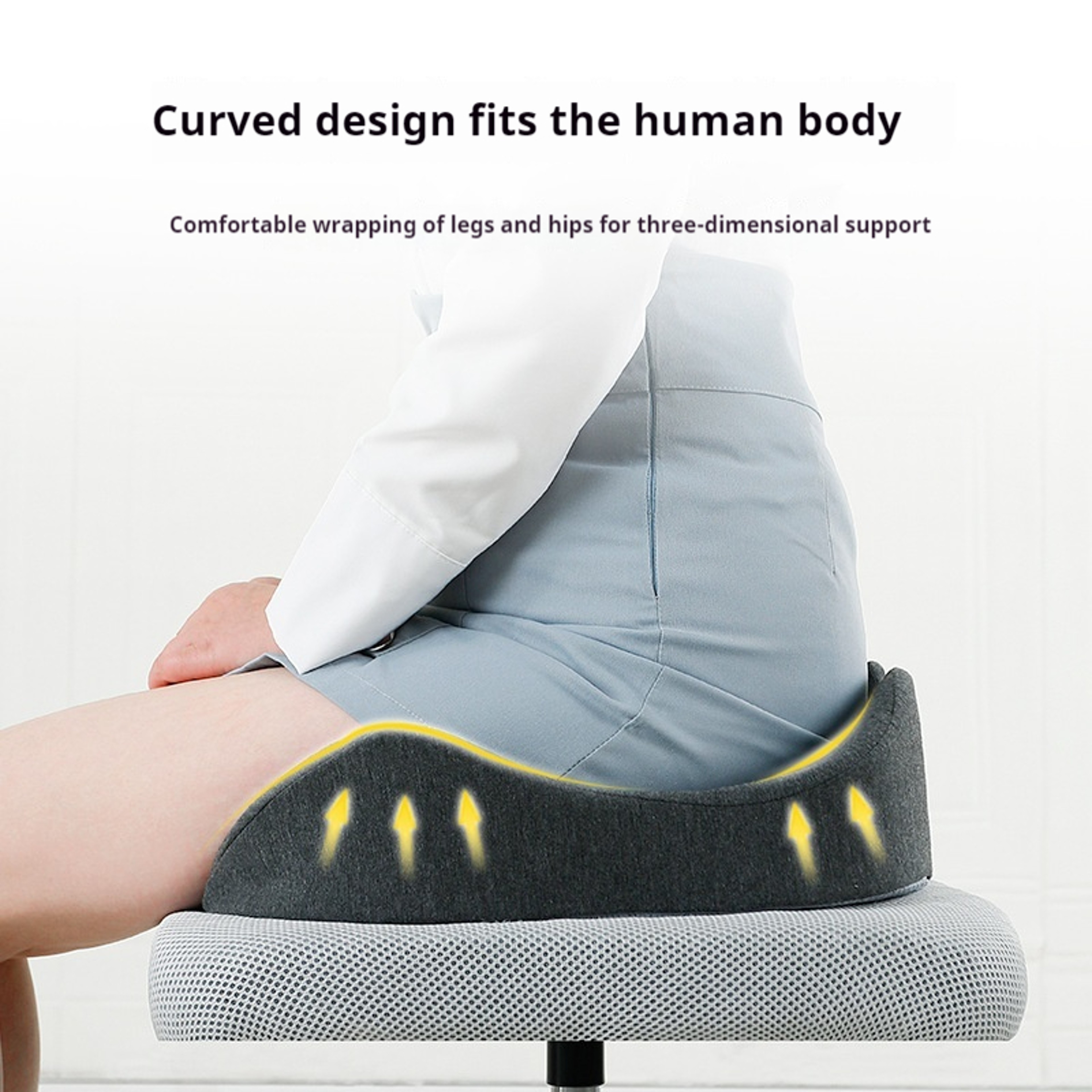 Ergonomic Memory Foam Seat Cushion for Tailbone and Pelvic Support – view 2