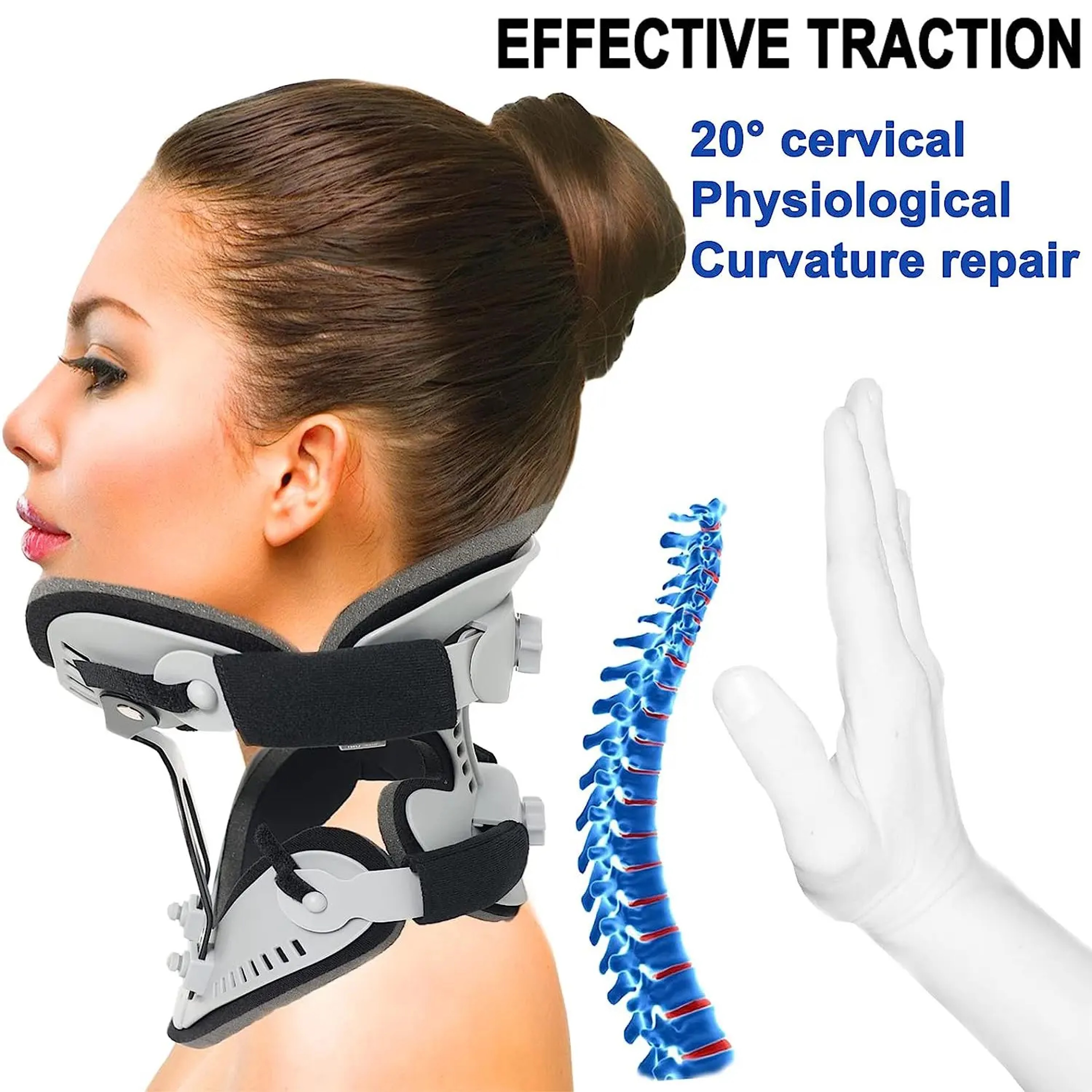 Adjustable Cervical Neck Brace Support For Spine Alignment And Posture Correction 4
