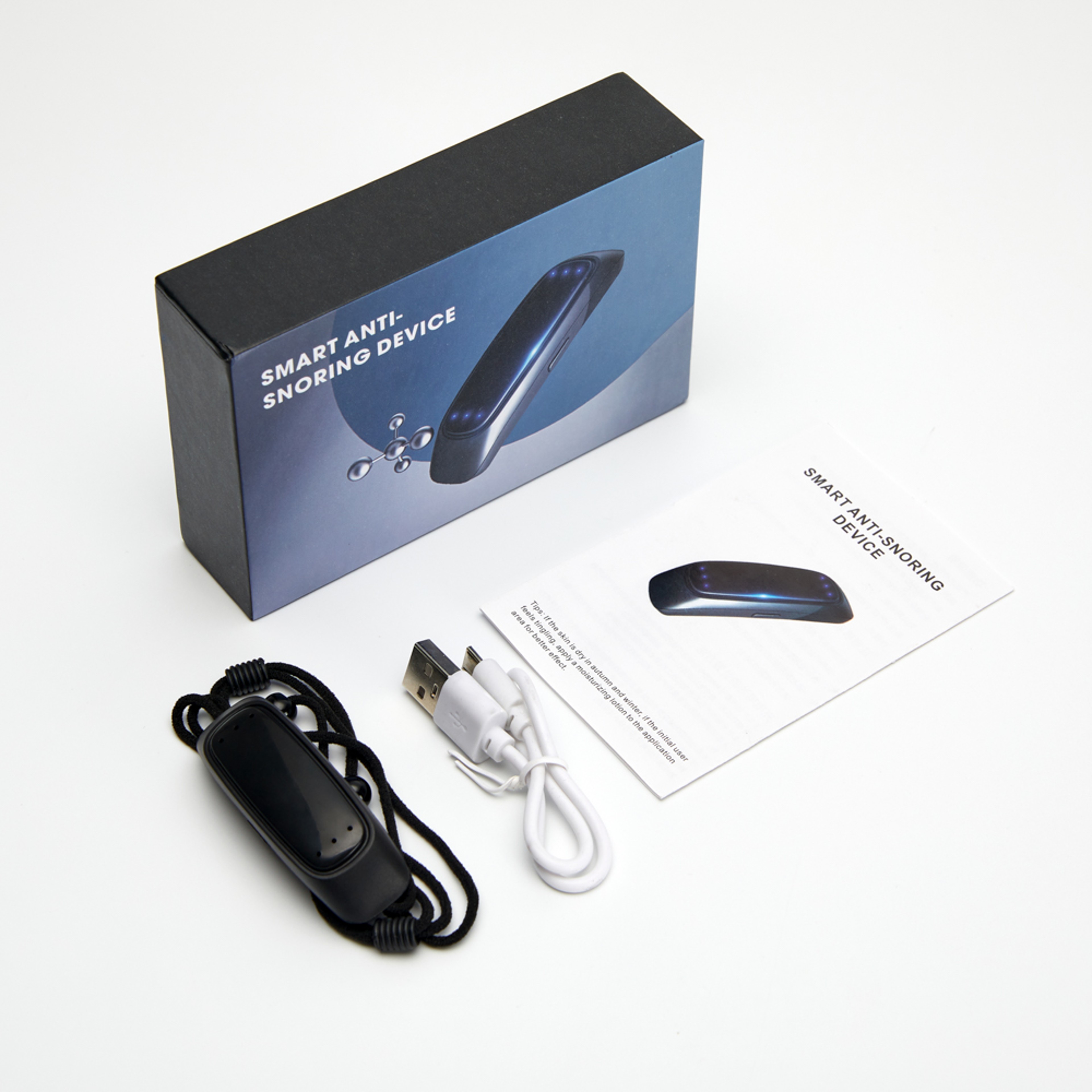 Smart EMS Anti Snoring Device USB Rechargeable Snore Relief Sleep Aid 7