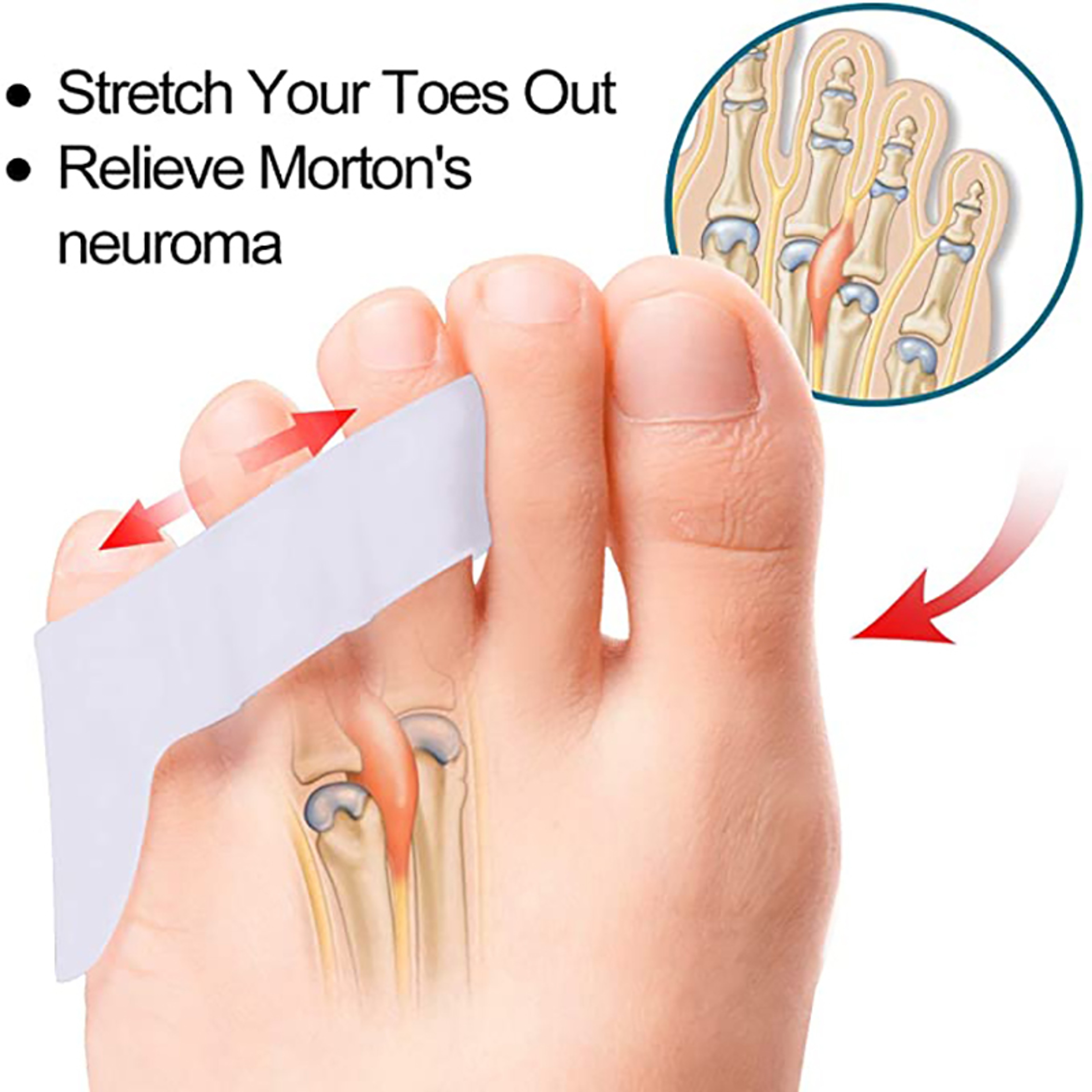 Three Hole Gel Toe Separator for Overlapping Toes and Pinky Toe Protection – view 2