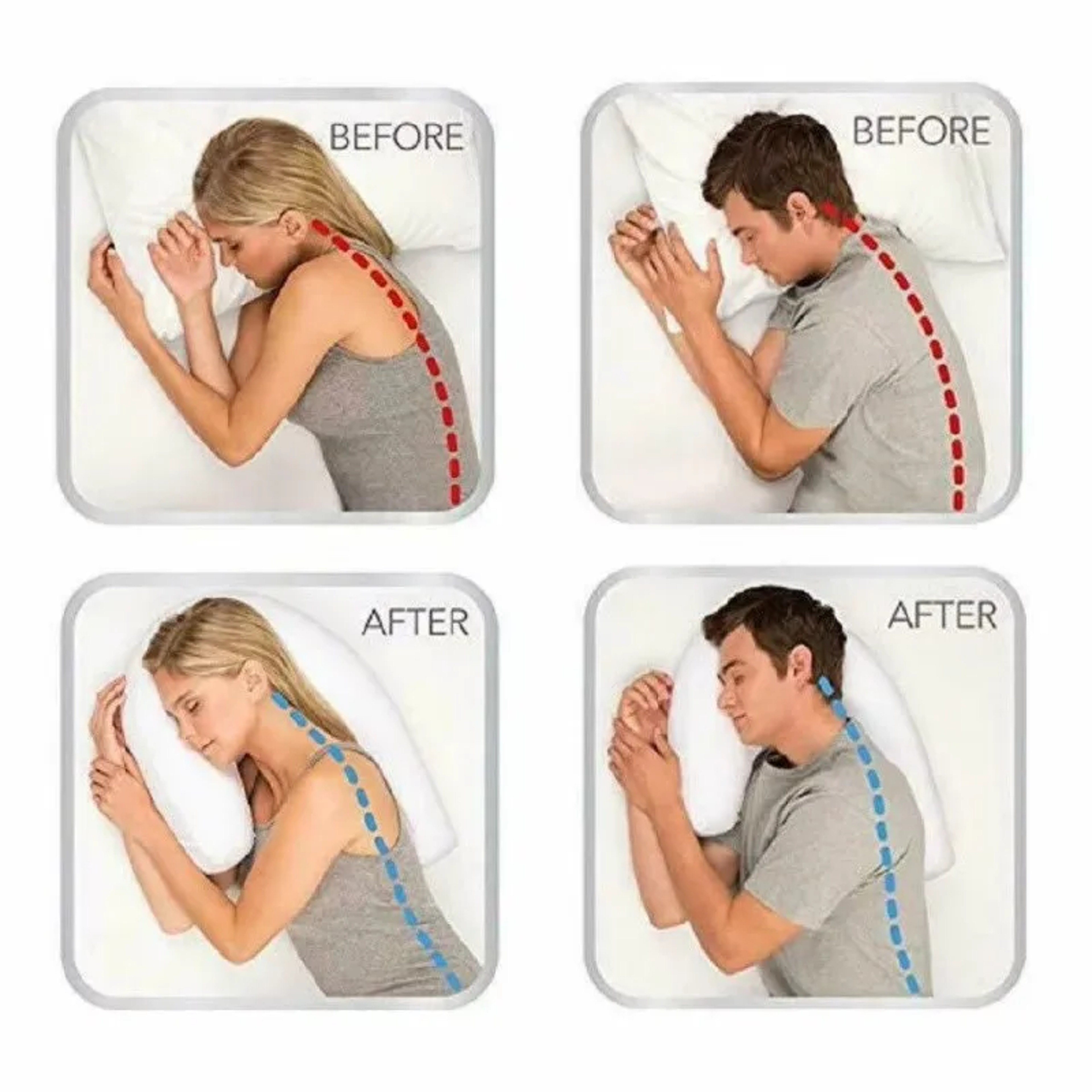 U Shape Side Sleeper Pillow with Ear Hole Neck and Shoulder Support – view 5