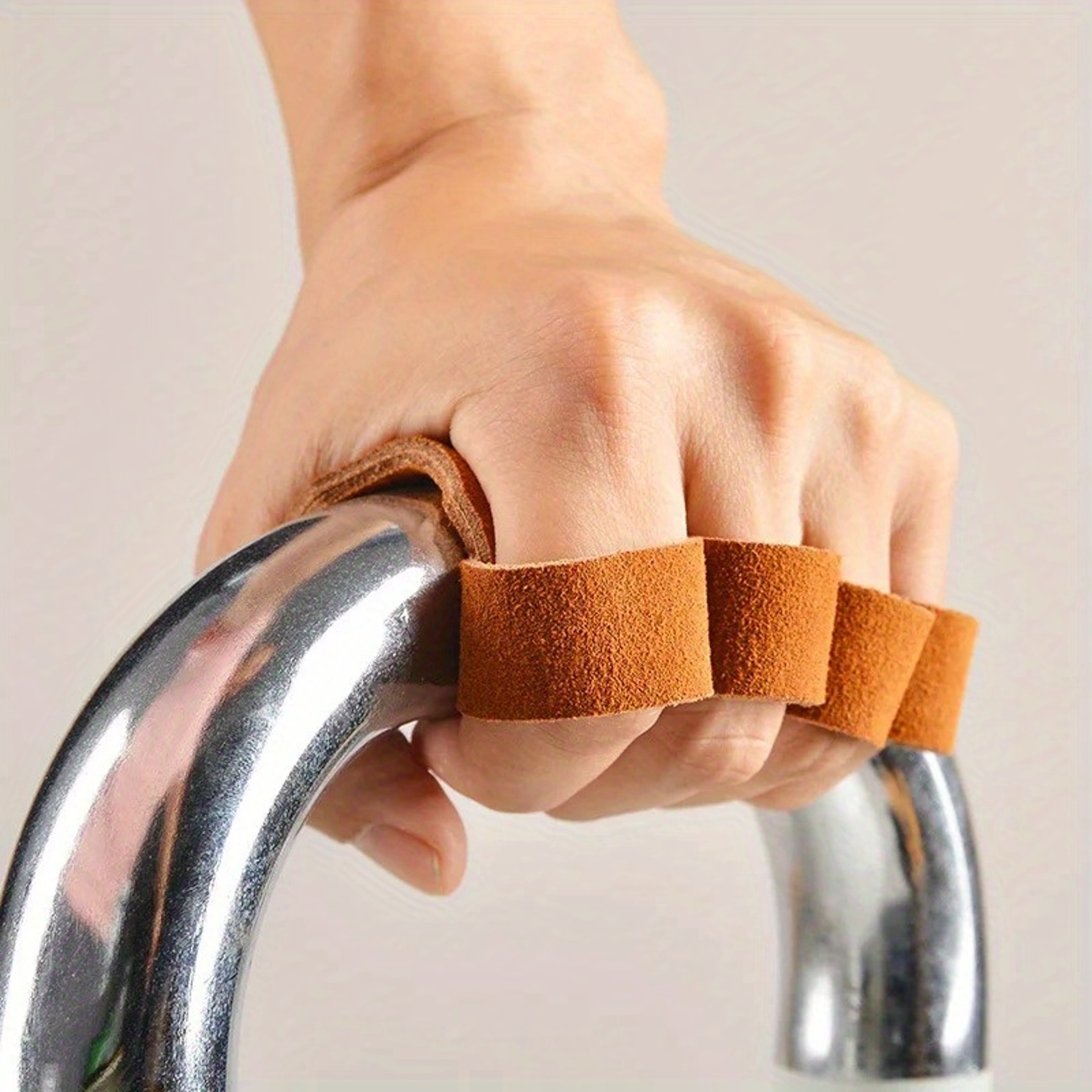 Cowhide Pull Up Gloves Non Slip Weight Lifting Grips for Palm Protection – view 3