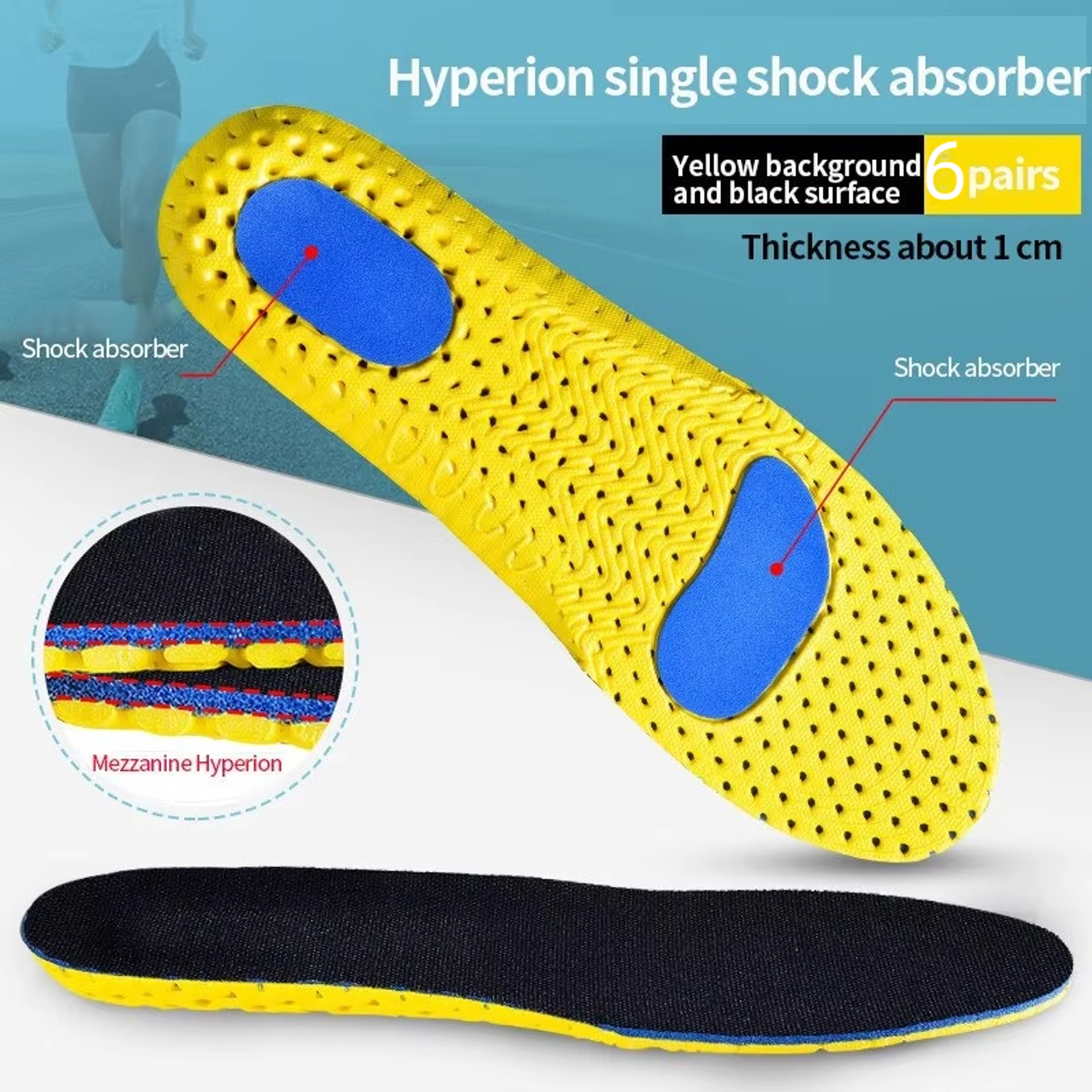 3 Pairs Memory Foam Orthopedic Insoles With Arch Support And Shock Absorption 7