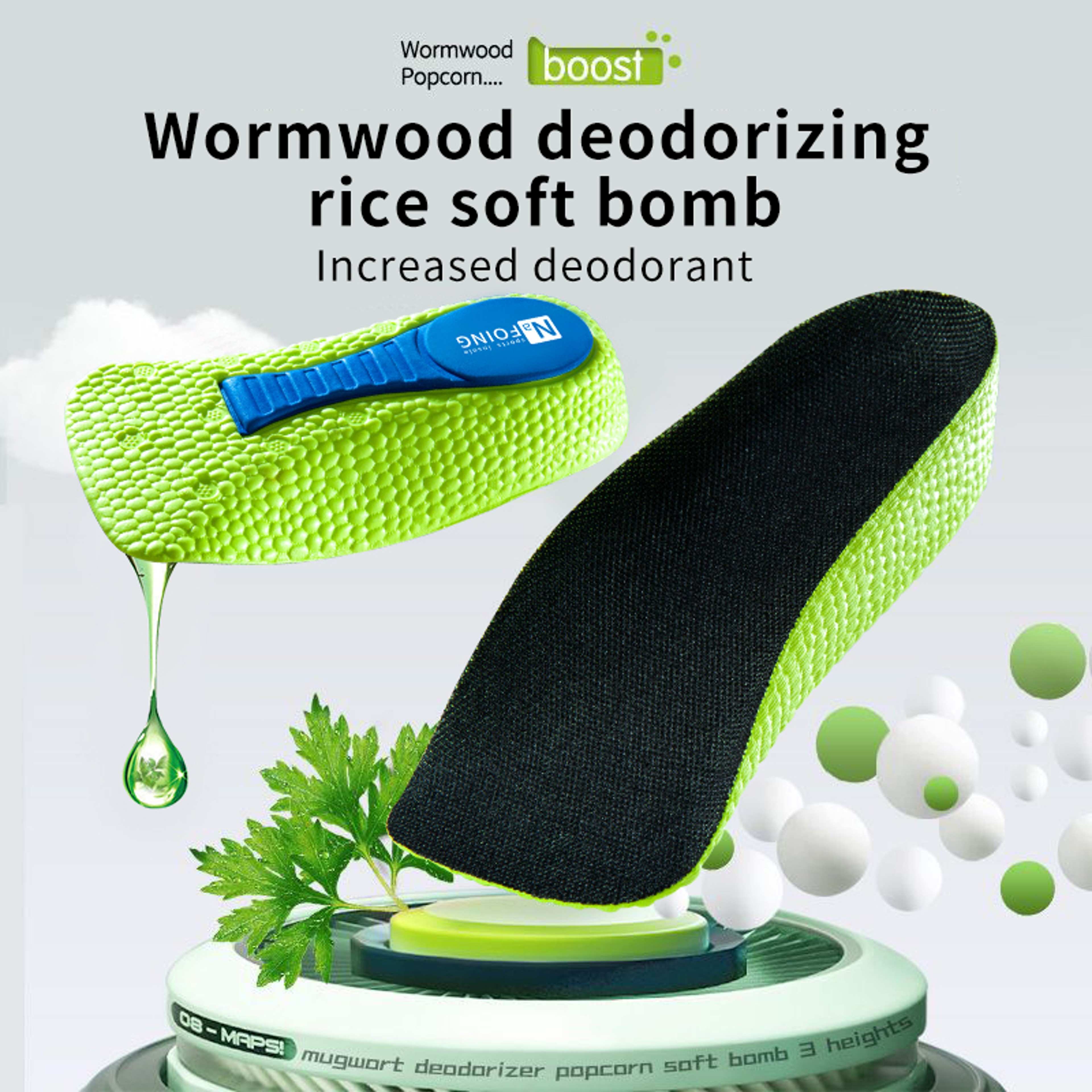 Memory Foam Height Increase Insoles With Arch Support And Concealed Heel Lift 5