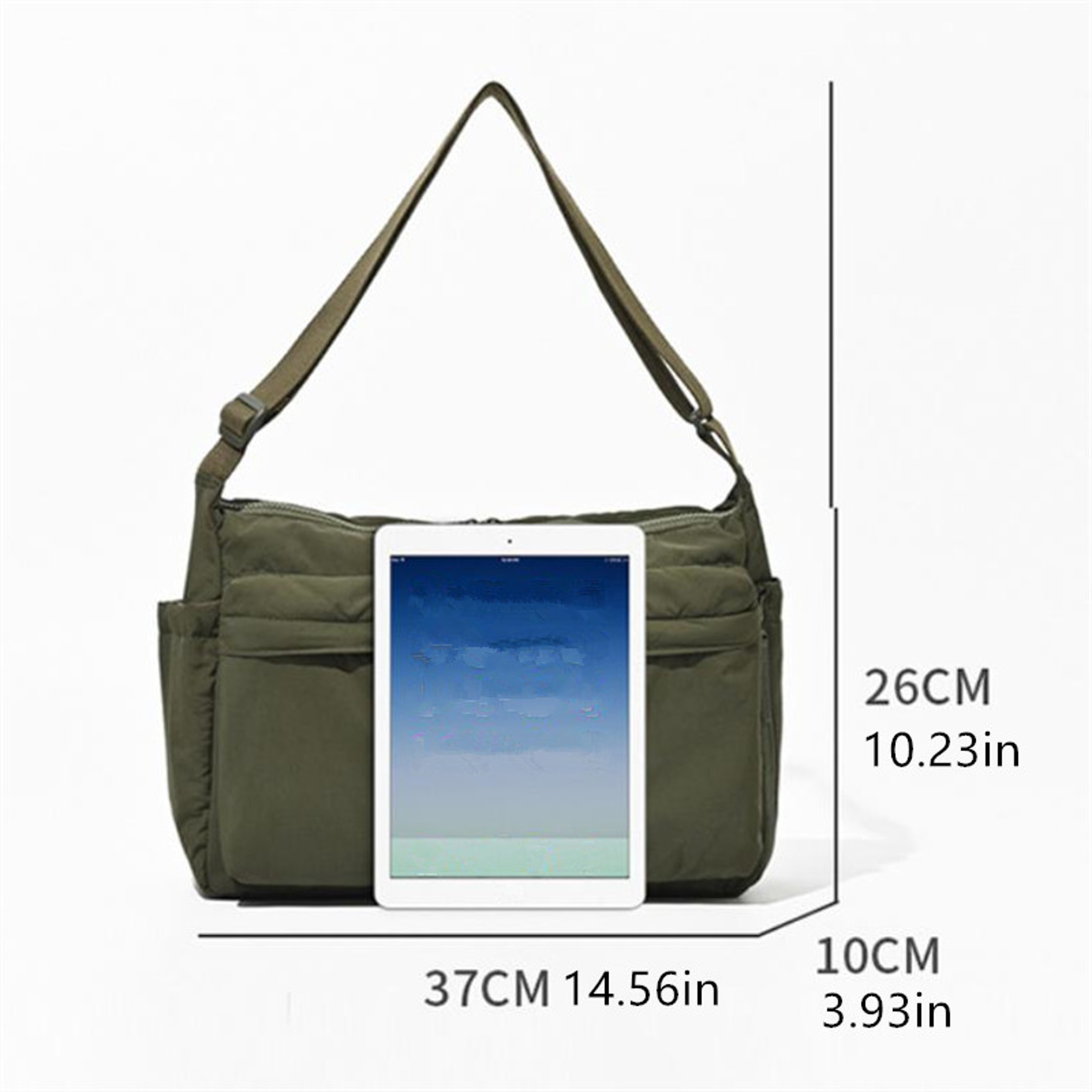Everyday Large Capacity Laptop Messenger Bag With Multi Pocket Storage 3