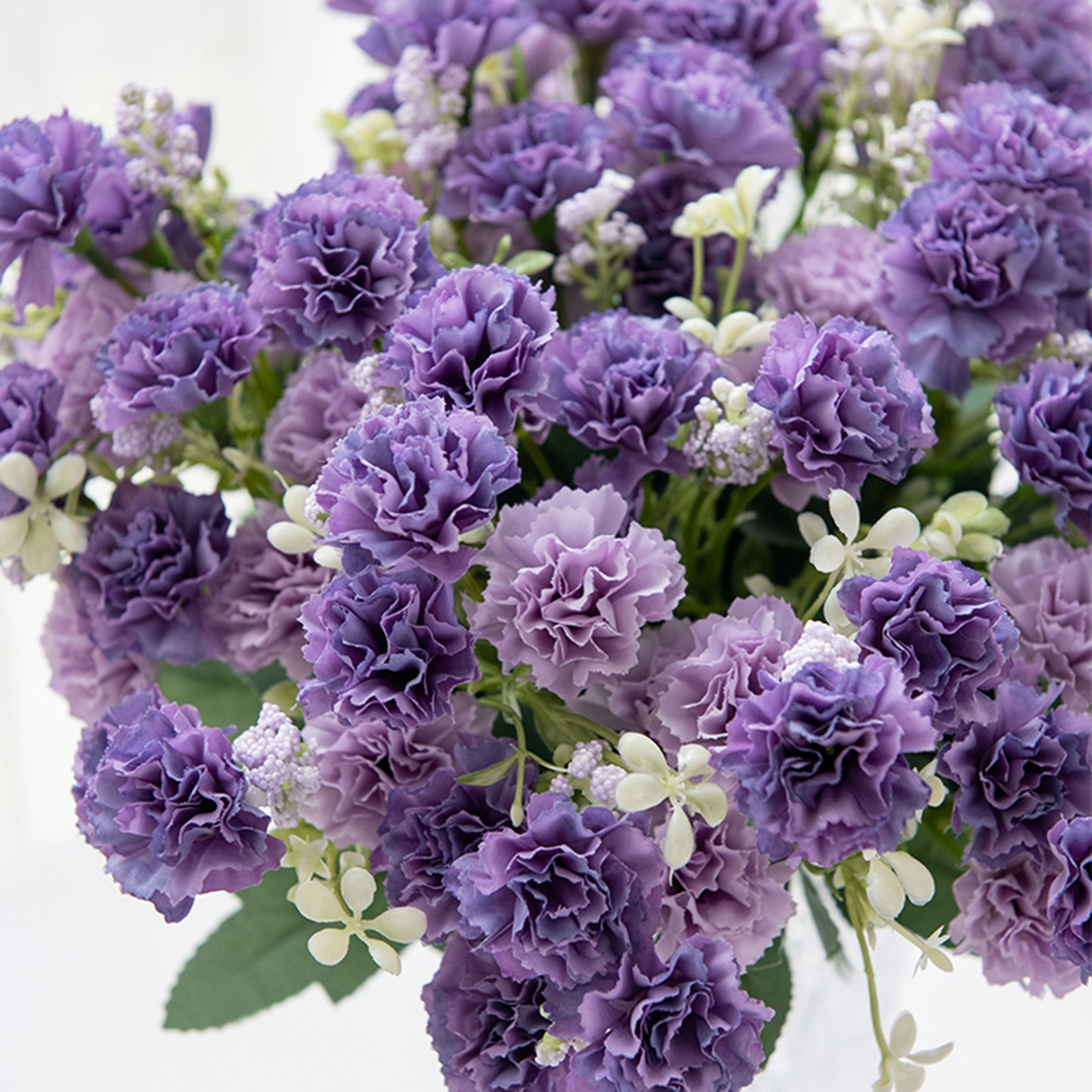 15 Head Artificial Carnation Flowers Silk Bouquet for Wedding Arch and Home Decor – view 3