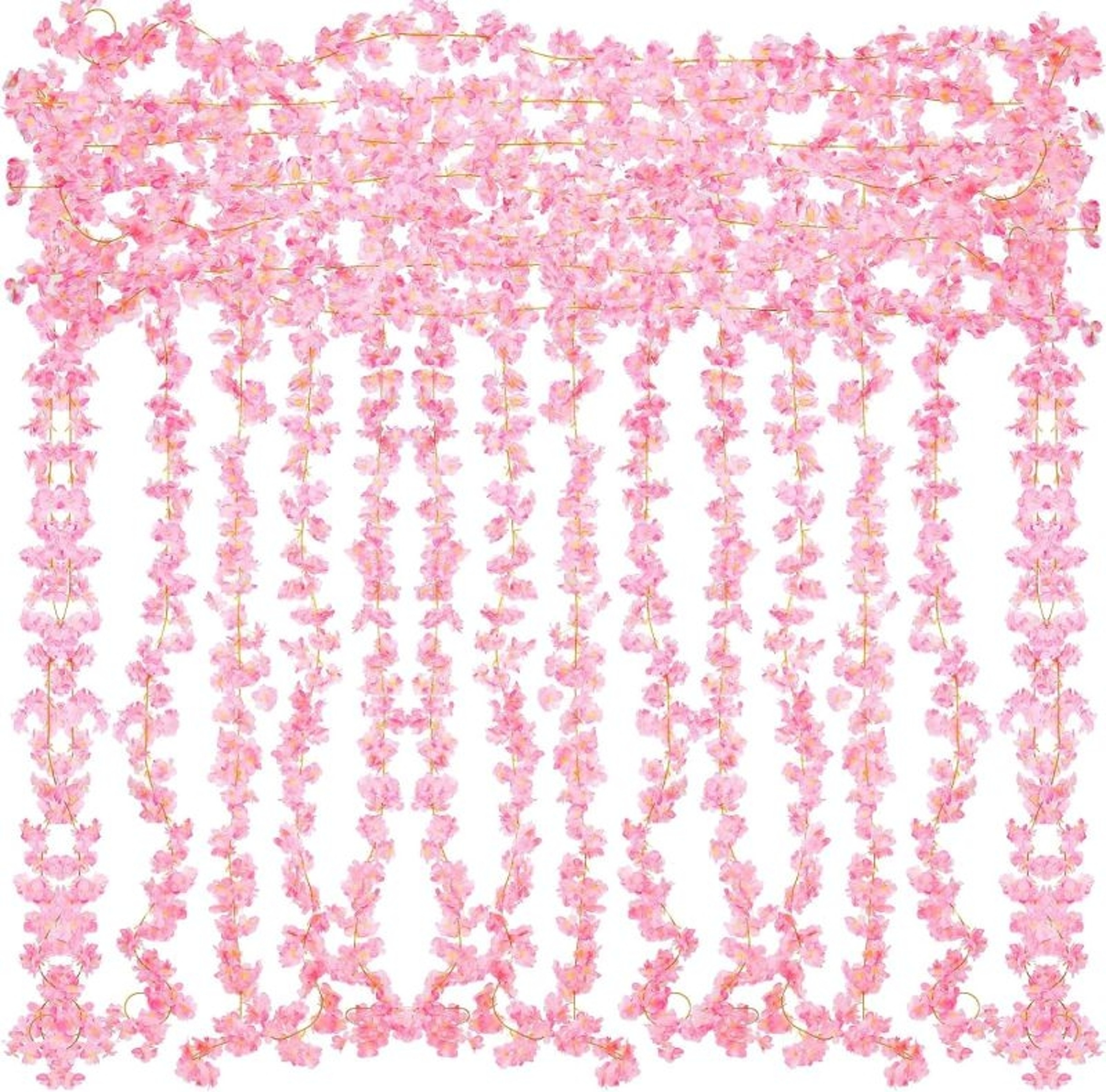 Artificial Sakura Vine Cherry Blossom Garland for Wedding Arch and Home Decor – view 8