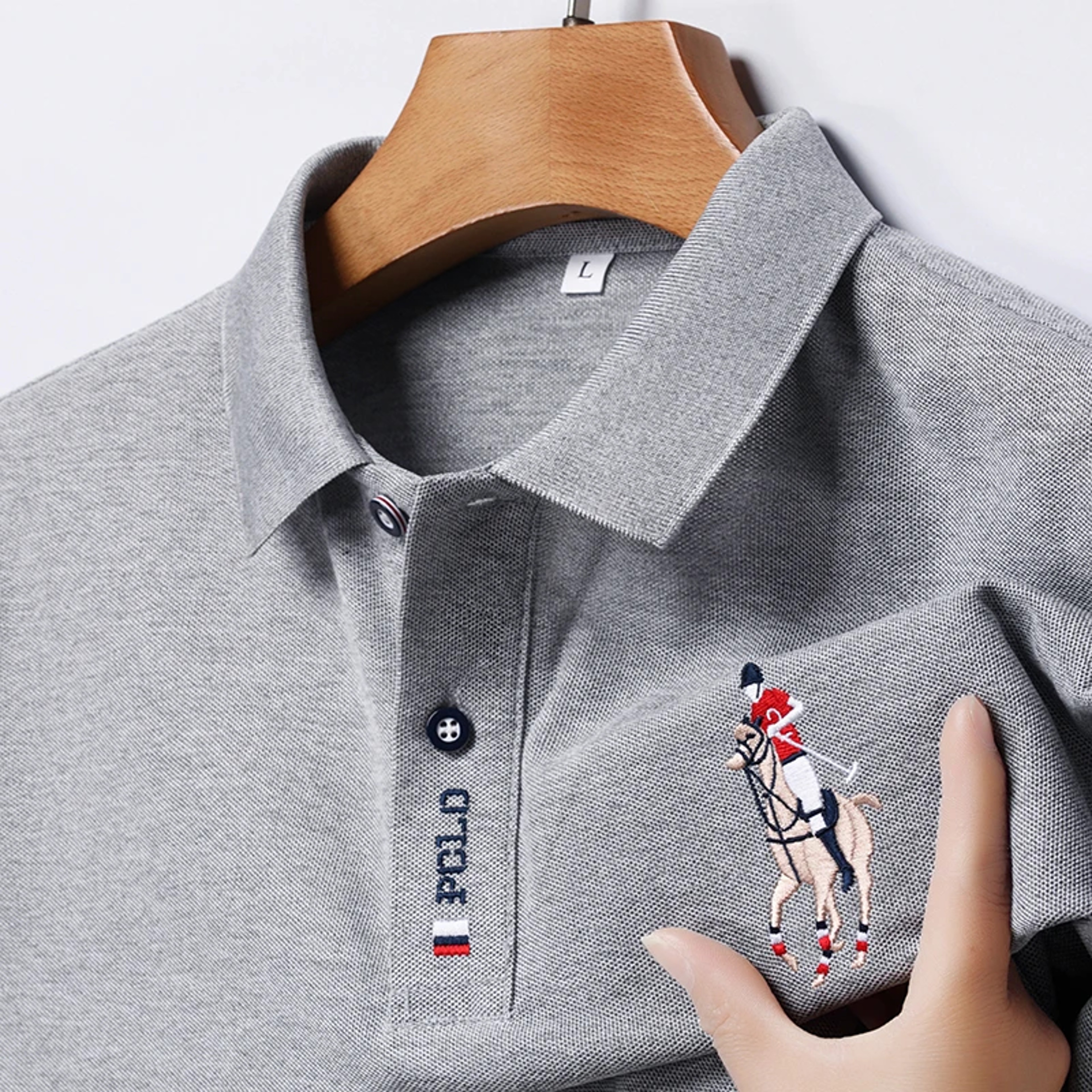 Men's Embroidered Polo Shirt Comfortable Short Sleeve Casual Summer Top – view 3