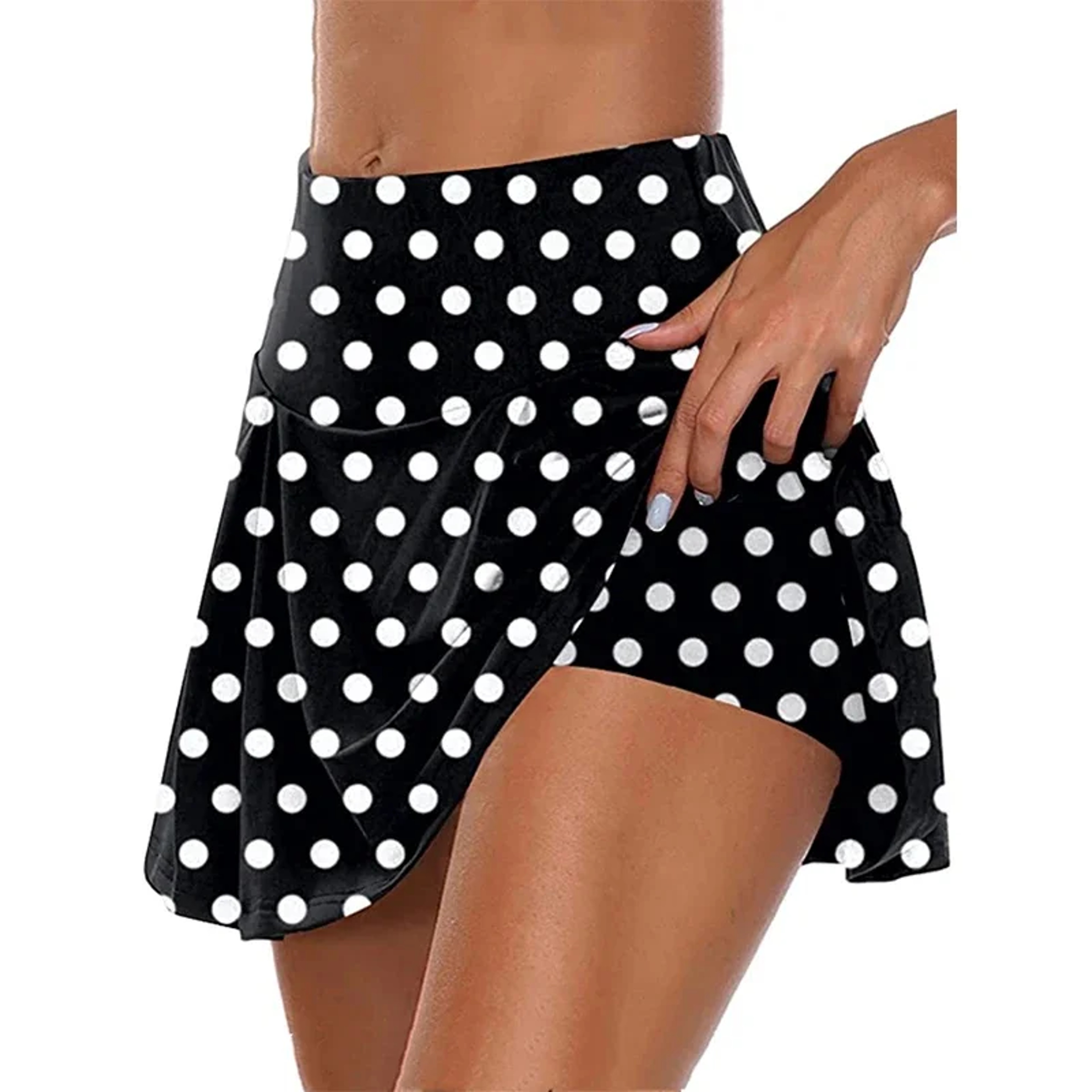 Leopard Print High Waist Butt Lifting Workout Skorts for Women – view 2