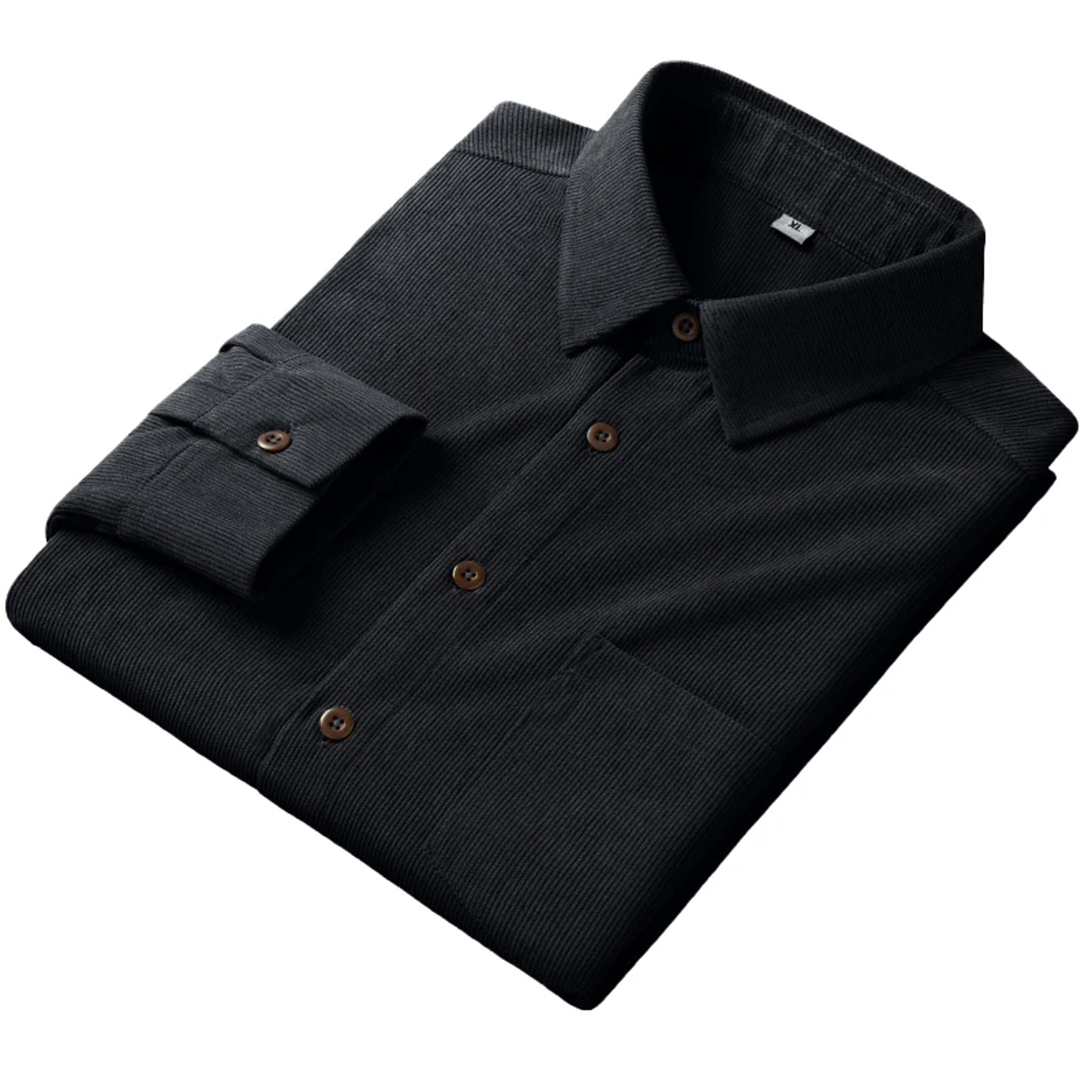 Mens Corduroy Long Sleeve Shirt Casual Solid Button Up Top 4
