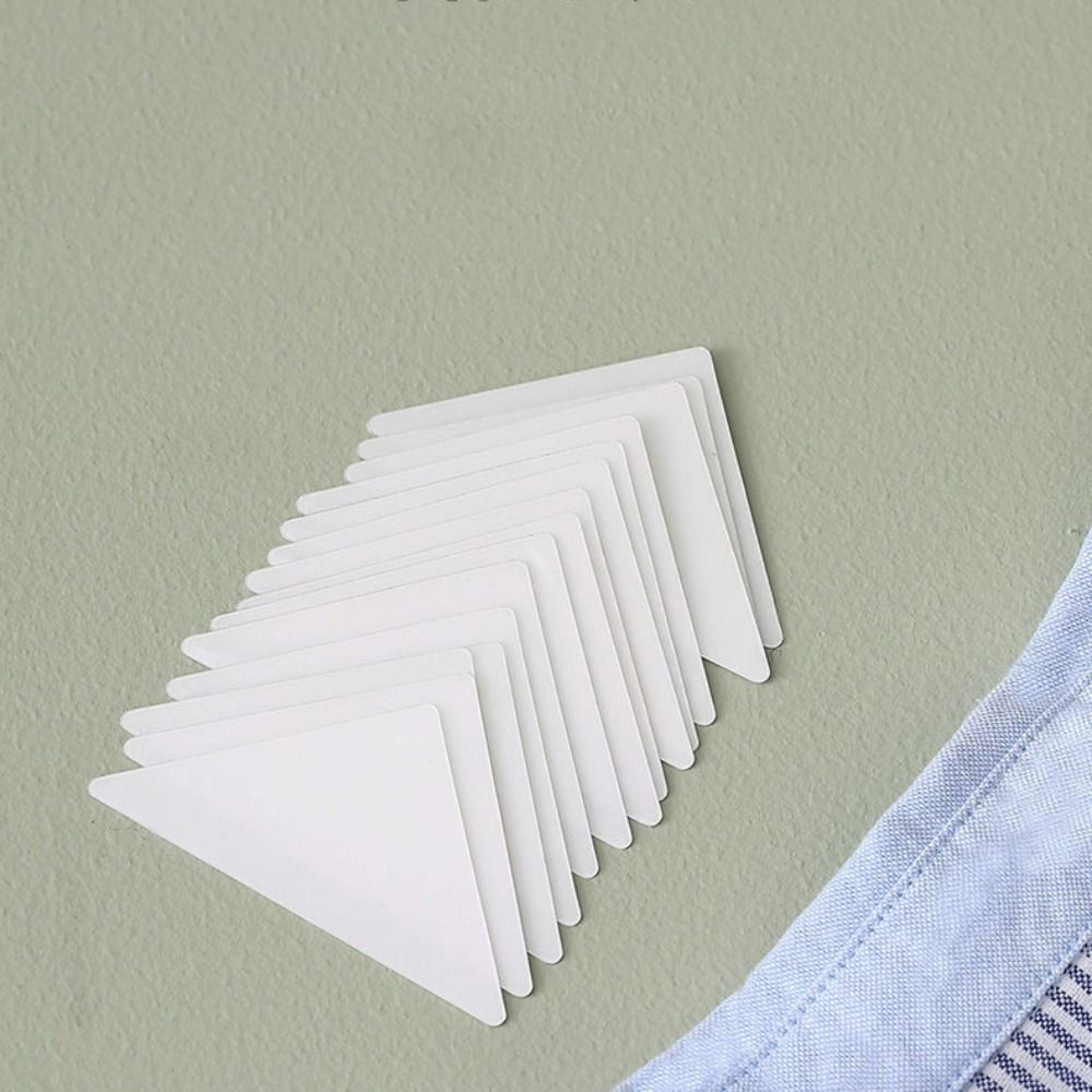 50PCS Self Adhesive Collar Stays Invisible Shirt Collar Support Pads 5