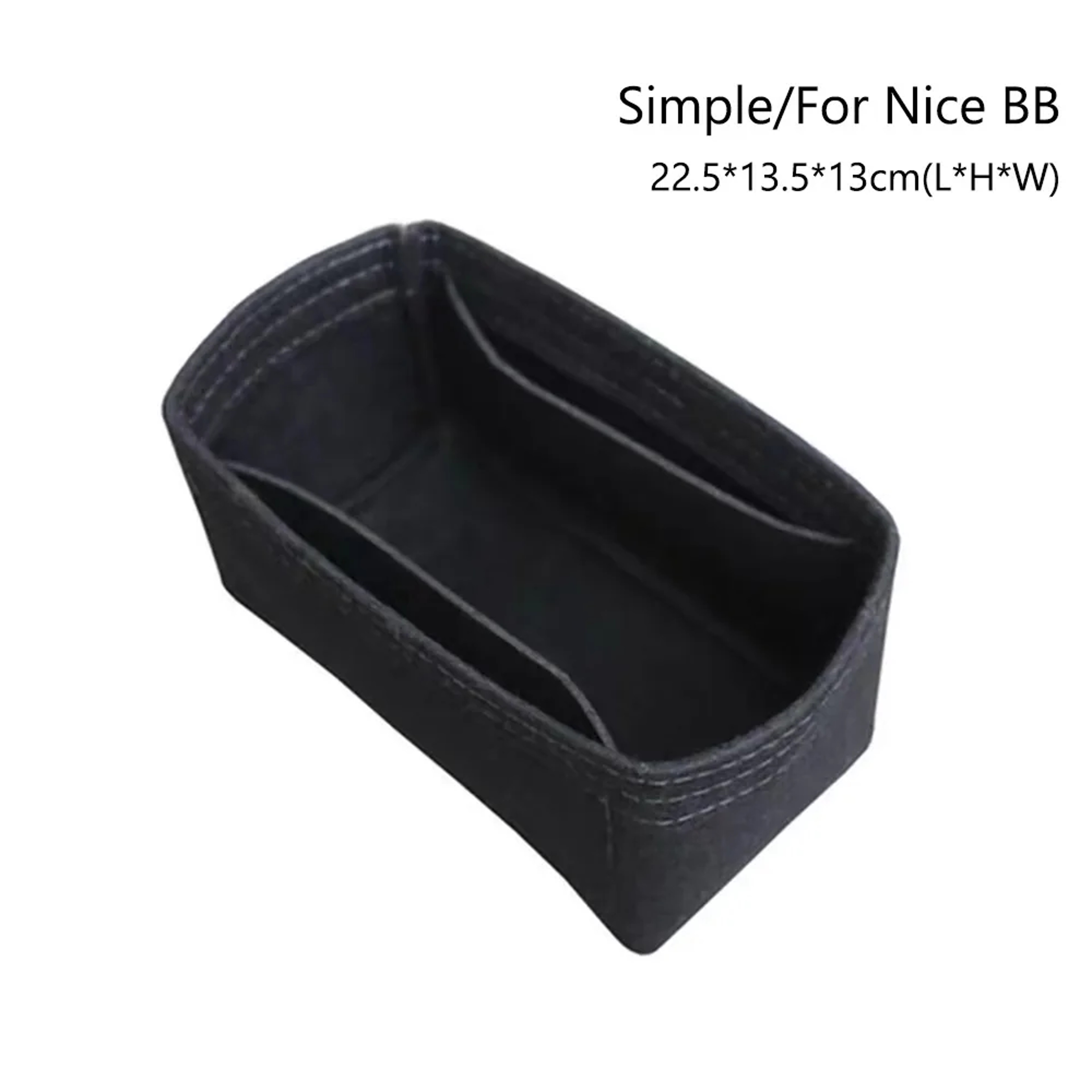 Felt Purse Organizer Insert with Zipper for Nice Nano Mini BB – view 24