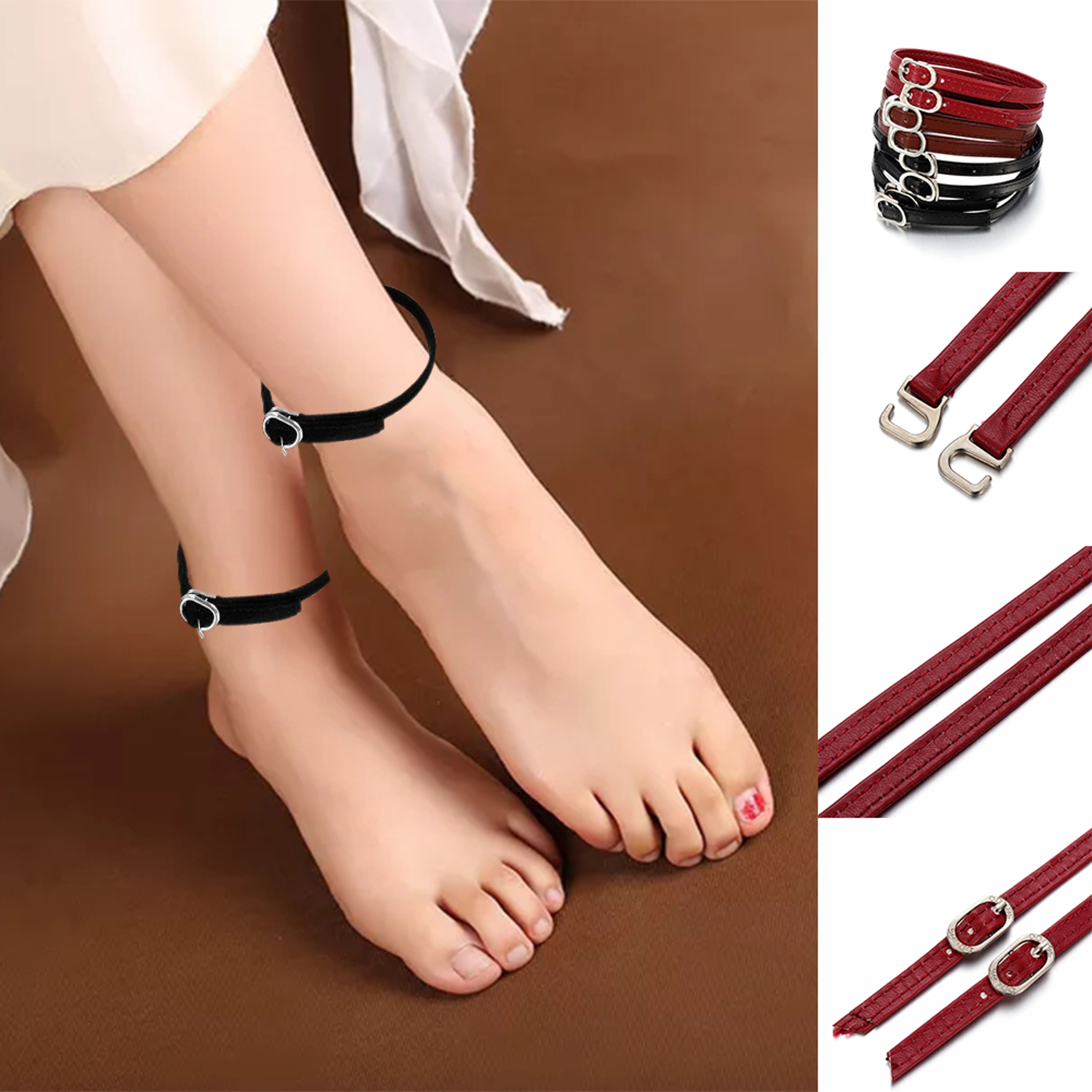 Adjustable High Heel Shoe Straps Anti Slip Ankle Straps for Women – view 1