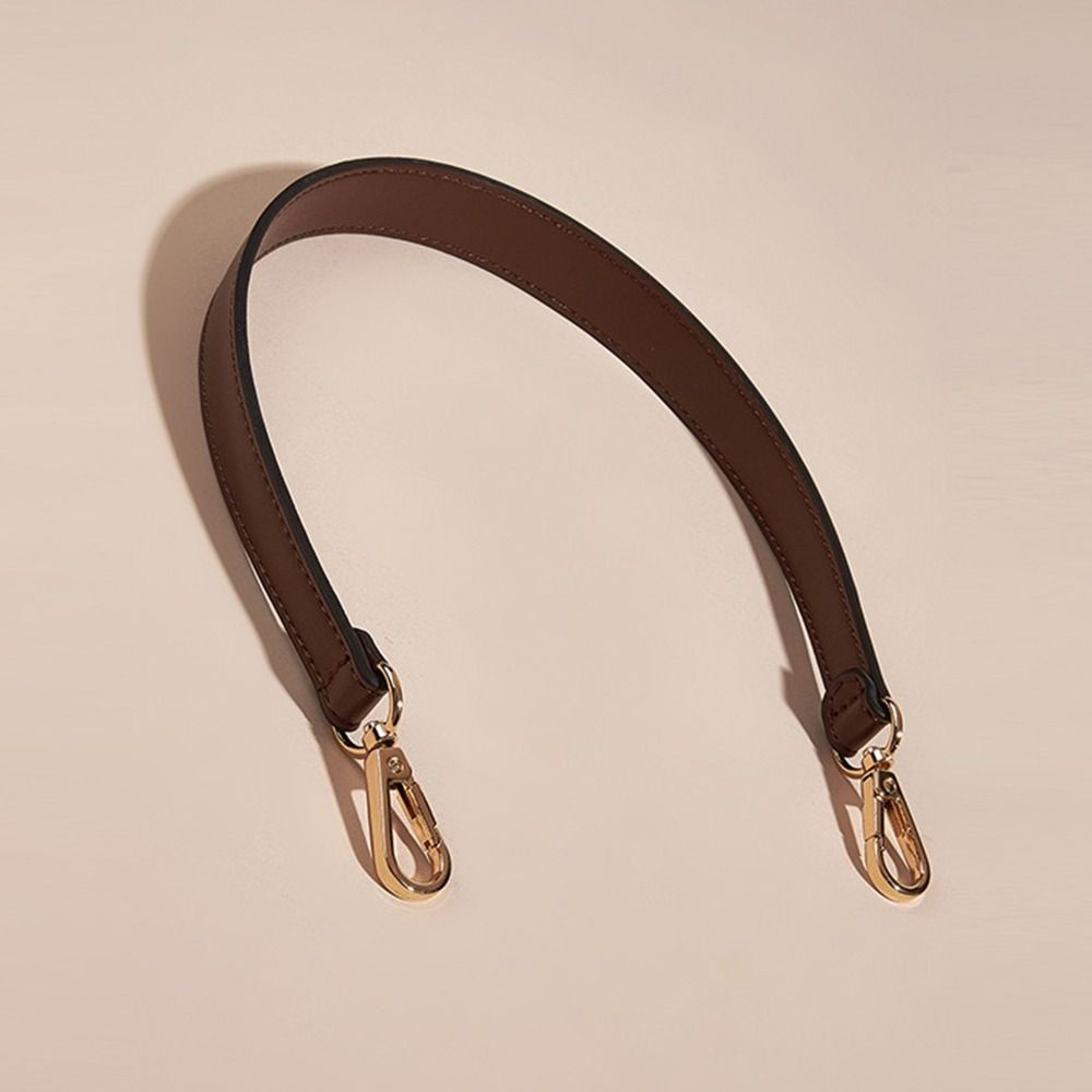 PU Leather Bag Strap Short Replacement Purse Strap with Gold Buckles – view 5